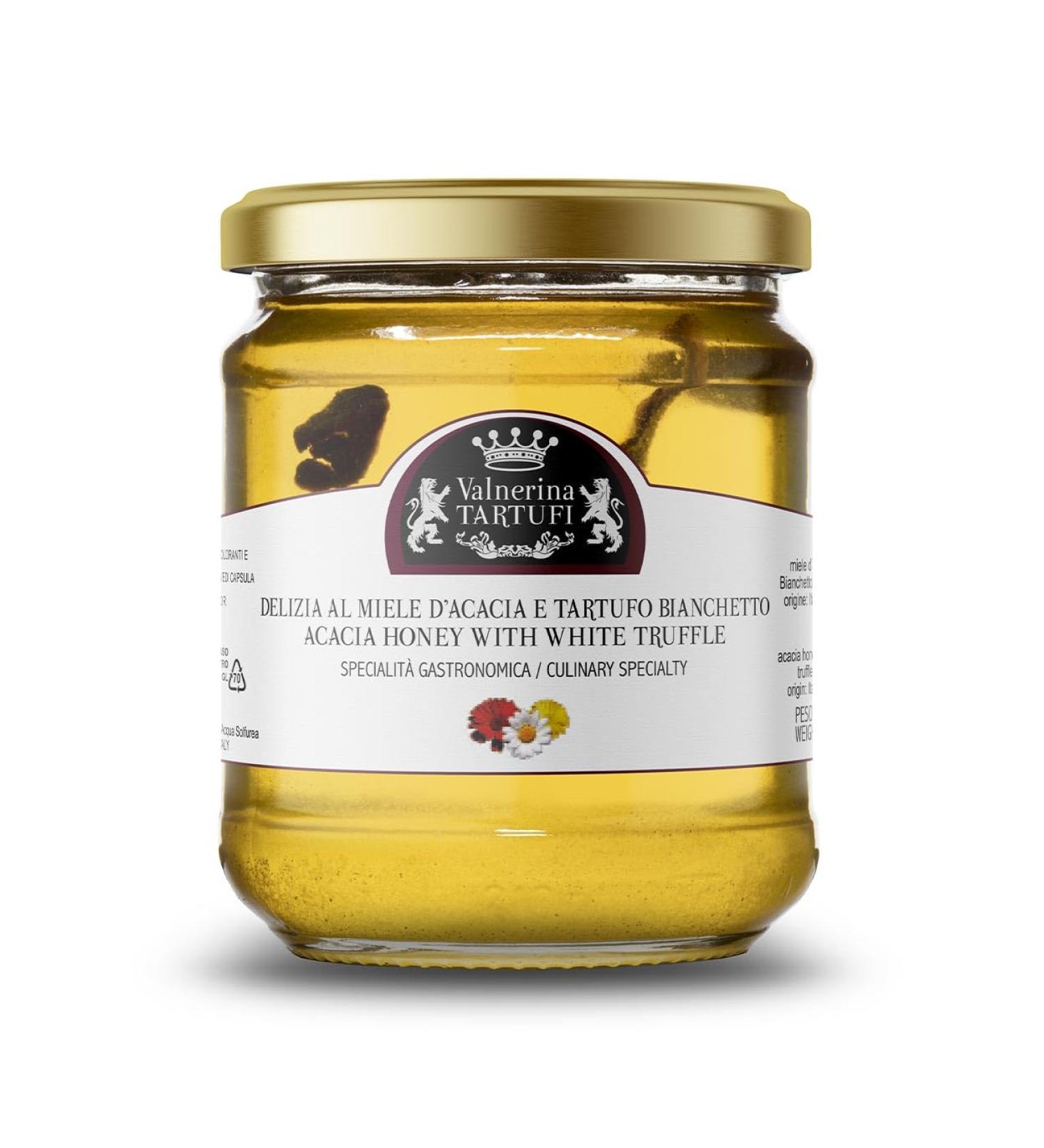 Valnerina Tartufi Acacia Honey with White Truffle 250g - Cheese Gastronomic Specialty - Buy Online on GoSupps.com