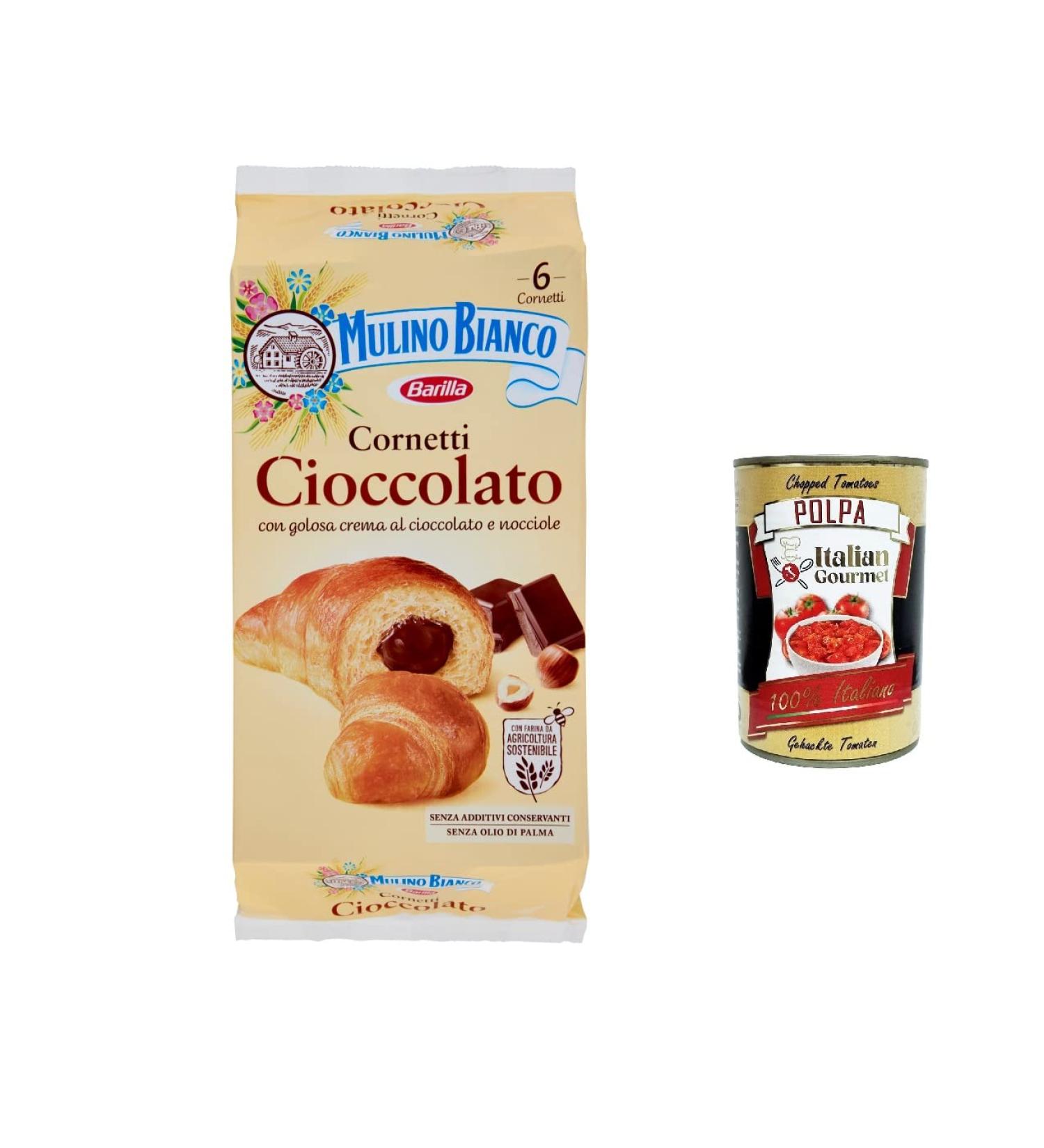  Italian Gourmet E.R. Mulino Bianco Chocolate Croissants without Preservative Additives 6 x 300g Brioche + Polpa 400g - Buy Online on GoSupps.com