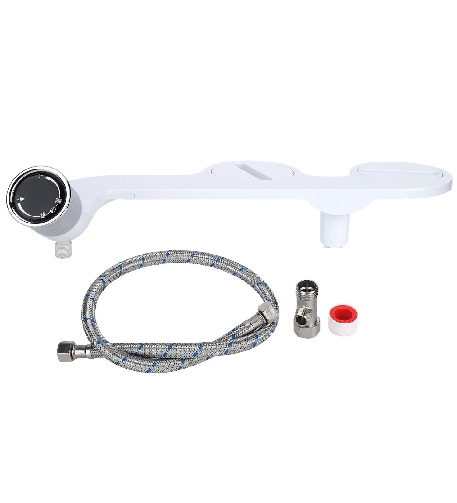 Fresh Water Sprayer G1/2 Bidet Seat Attachment - Cold Water Double Nozzle Non-Electric - International Shipping Available - Buy Online on GoSupps.com