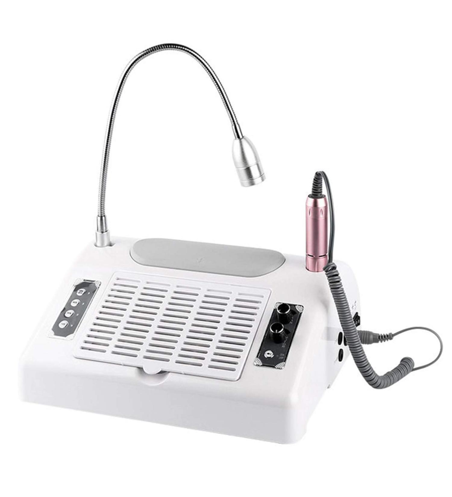 3 in 1 LED Lighting Nail Dust Collector Nail Drill Professional Salon Electric E File Nail Drill for Nail Manicure Ideal for Nail Salons - Buy Online on GoSupps.com