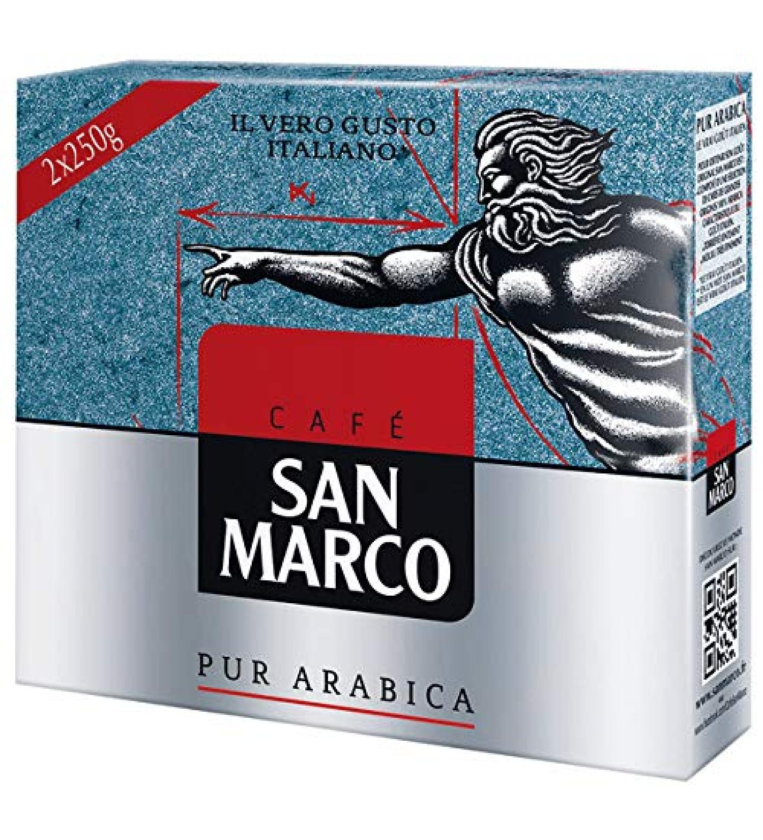 San Marco Pure Arabica Ground Coffee 2 x 250 g