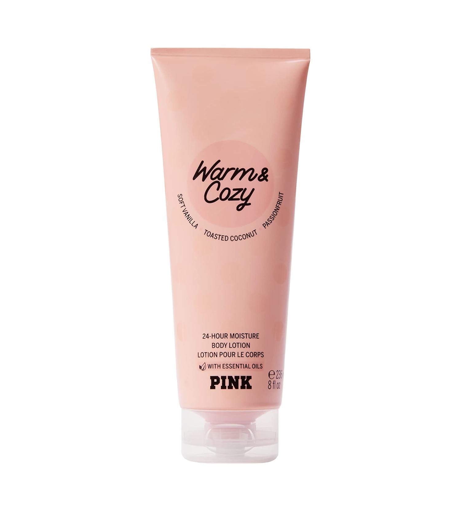 Victoria's Secret Pink Warm and Cozy Fragrance Lotion - 8 oz | Soft Vanilla, Toasted Coconut, Passionfruit | Warm and Cozy Collection - Buy Online on GoSupps.com