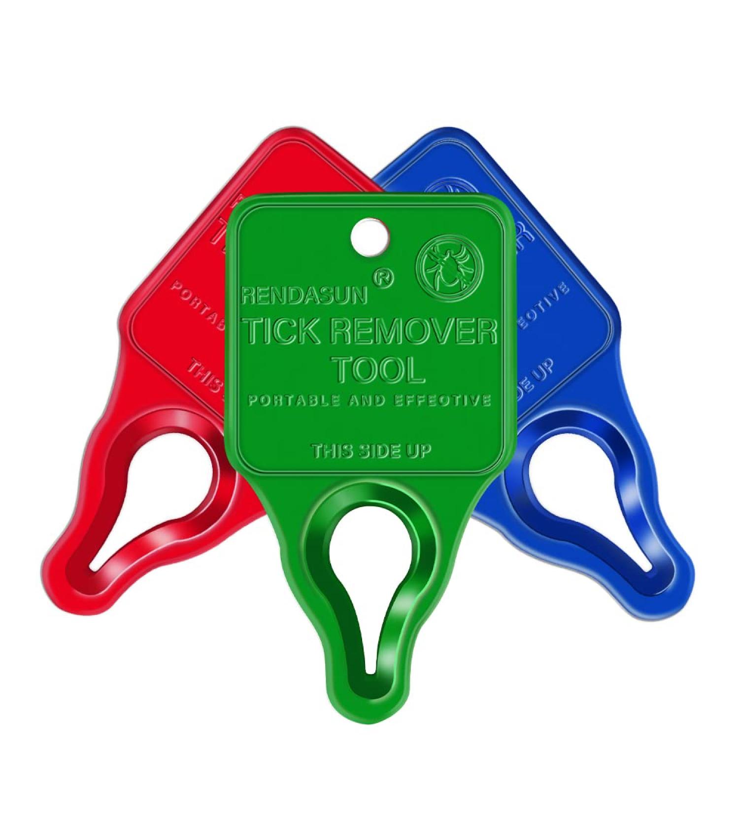 Tick Remover Tool for Pets, Animals, and Humans - Quick, Safe, Reliable | Portable Outdoor Living | Blue, Red, Green - Buy Online on GoSupps.com