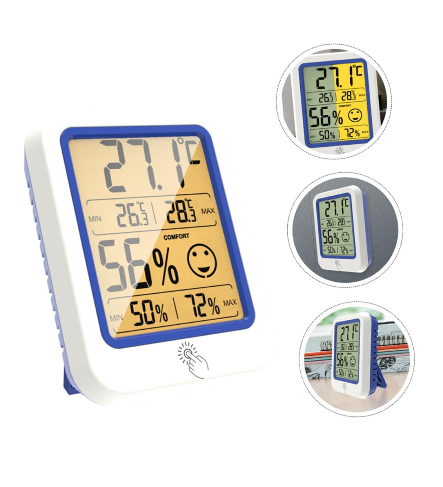 Balacoo Mini Thermometer & Hygrometer - Digital Outdoor Temperature Gauge with LED Display | Compact Weather Monitor for Home & Garden - Buy Online on GoSupps.com