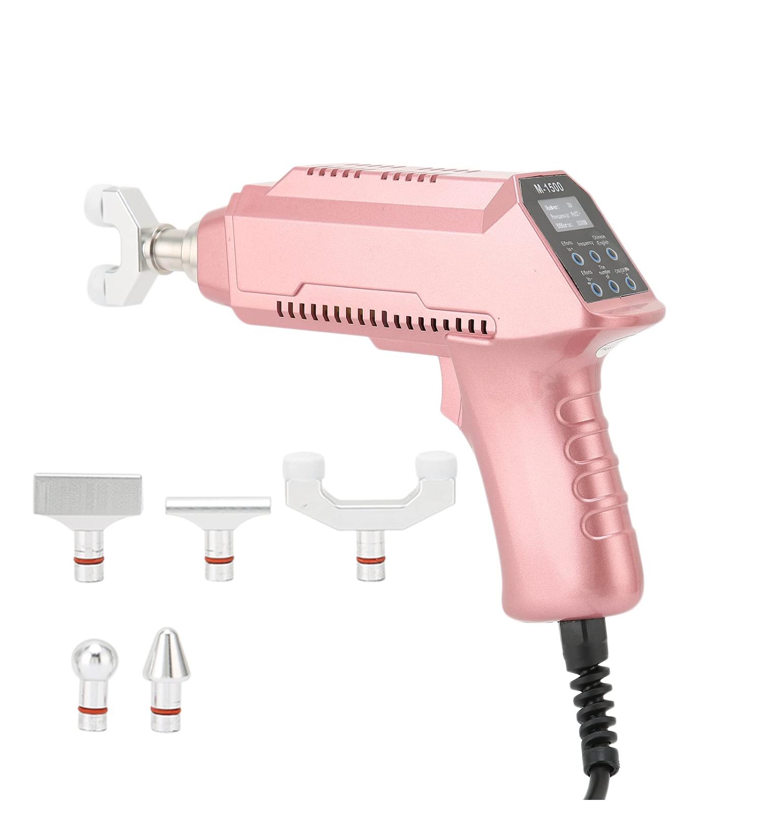 Electrical Spine Massager - Body Relaxation & Chiropractic Tool | 6 Interchangeable Heads | Rose Gold (EU) - Buy Online on GoSupps.com