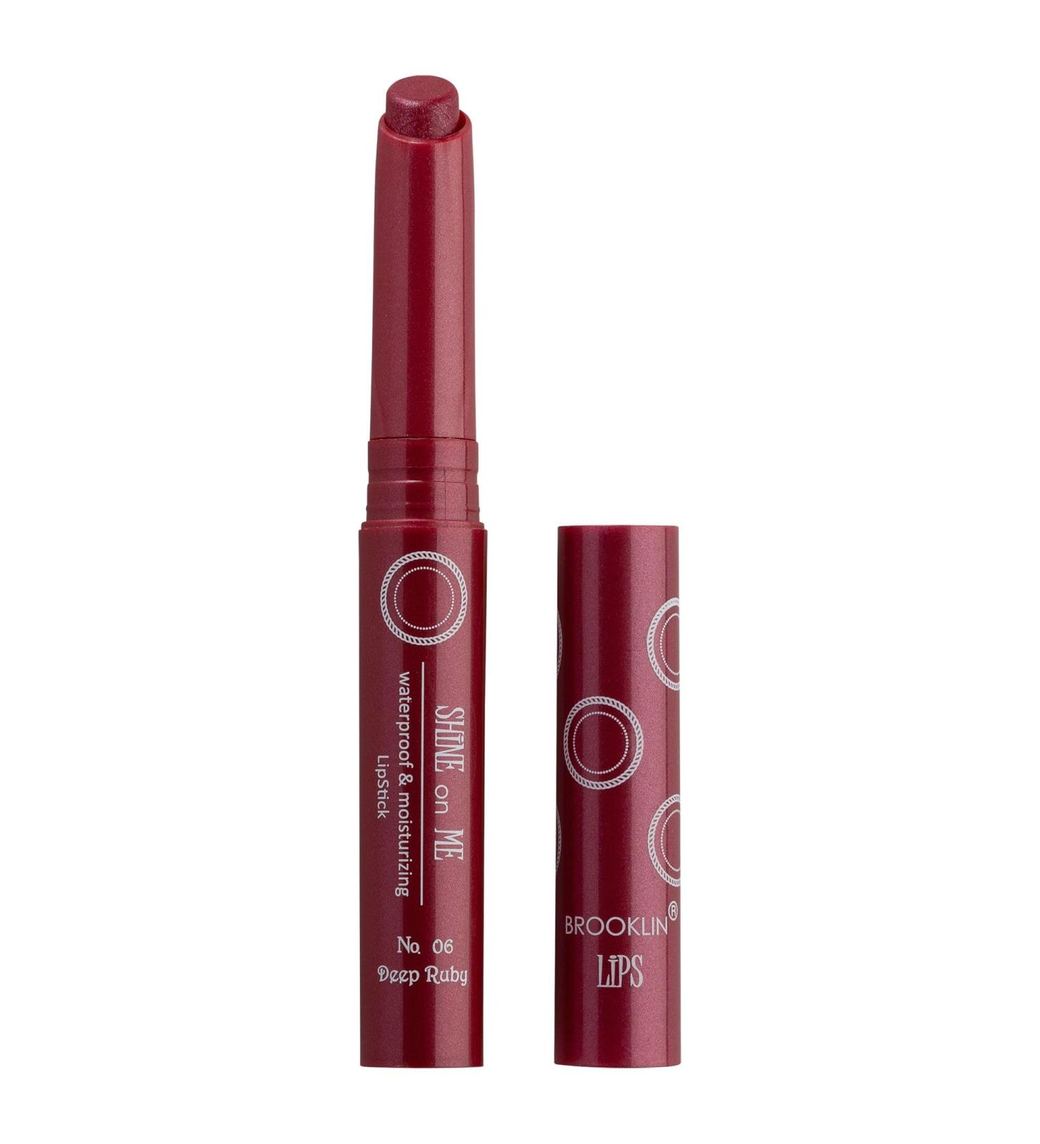Impala Brooklyn Shine on Me Lipstick N 06 - Intense Ruby | Smooth Moisturizing Long-Lasting Shiny Lipstick | Perfect Deep Ruby Color for International Shipping - Buy Online on GoSupps.com