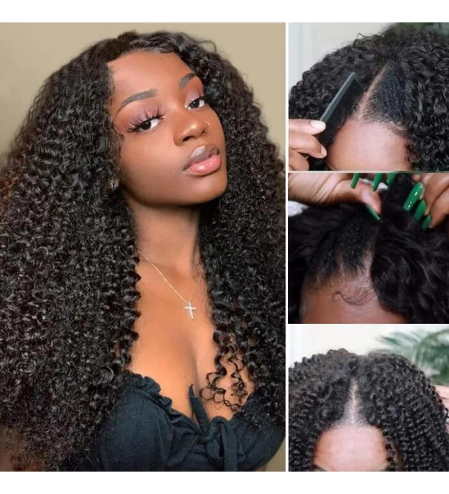 UNICE V Part Wig Jerry Curly 20 Inch - Beginner Friendly 150% Density Brazilian Virgin Hair - No Glue No Sew In - Black Women's Upgrade U Part Wig - Buy Online on GoSupps.com