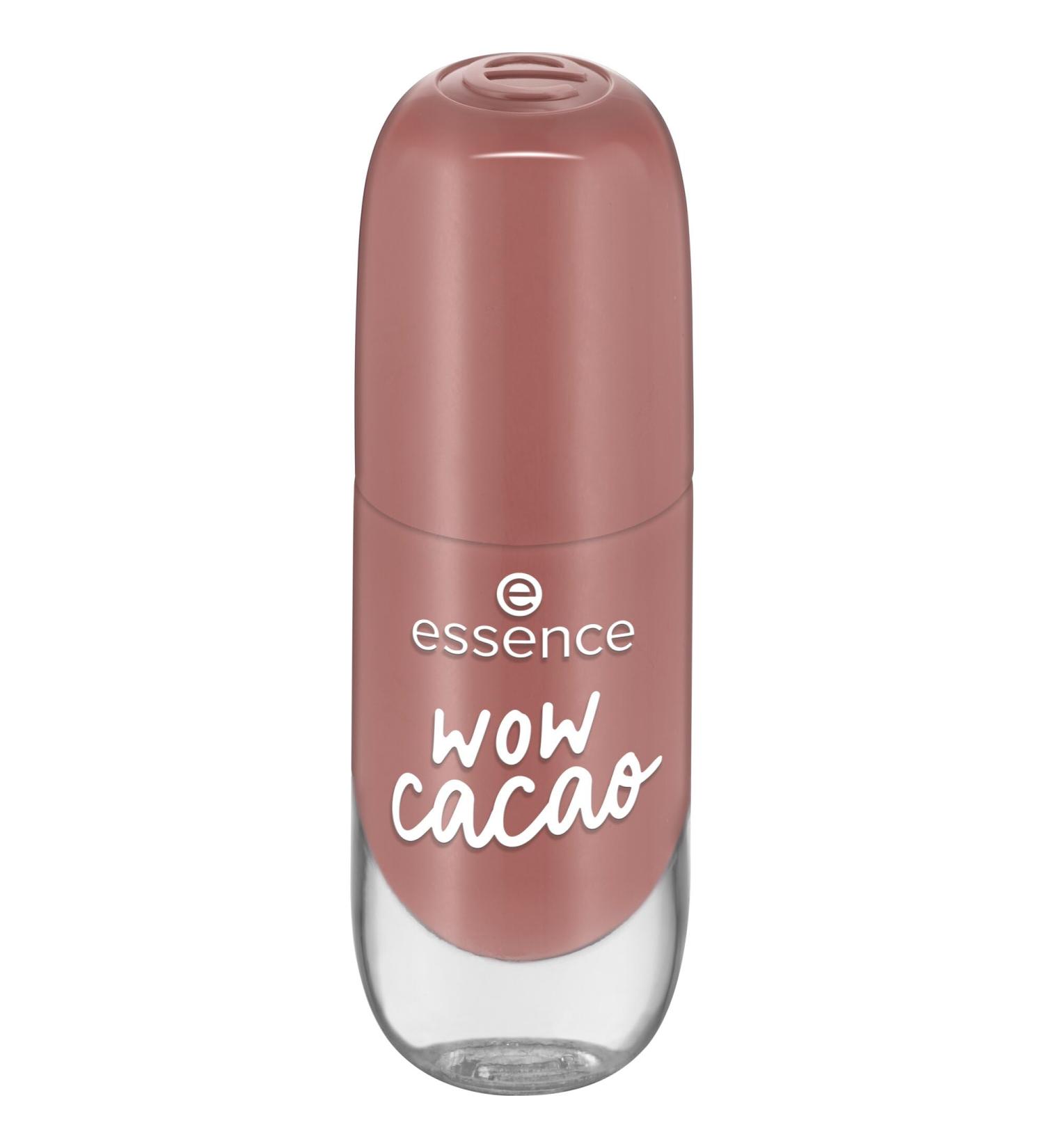 Essence Cosmetics Gel Nail Color Gellack Nailack No. 26 WoW Cacao Braun Expresser result long -lasting color -intensive gelig glossy without acetone vegan microplastics particles free (8ml)