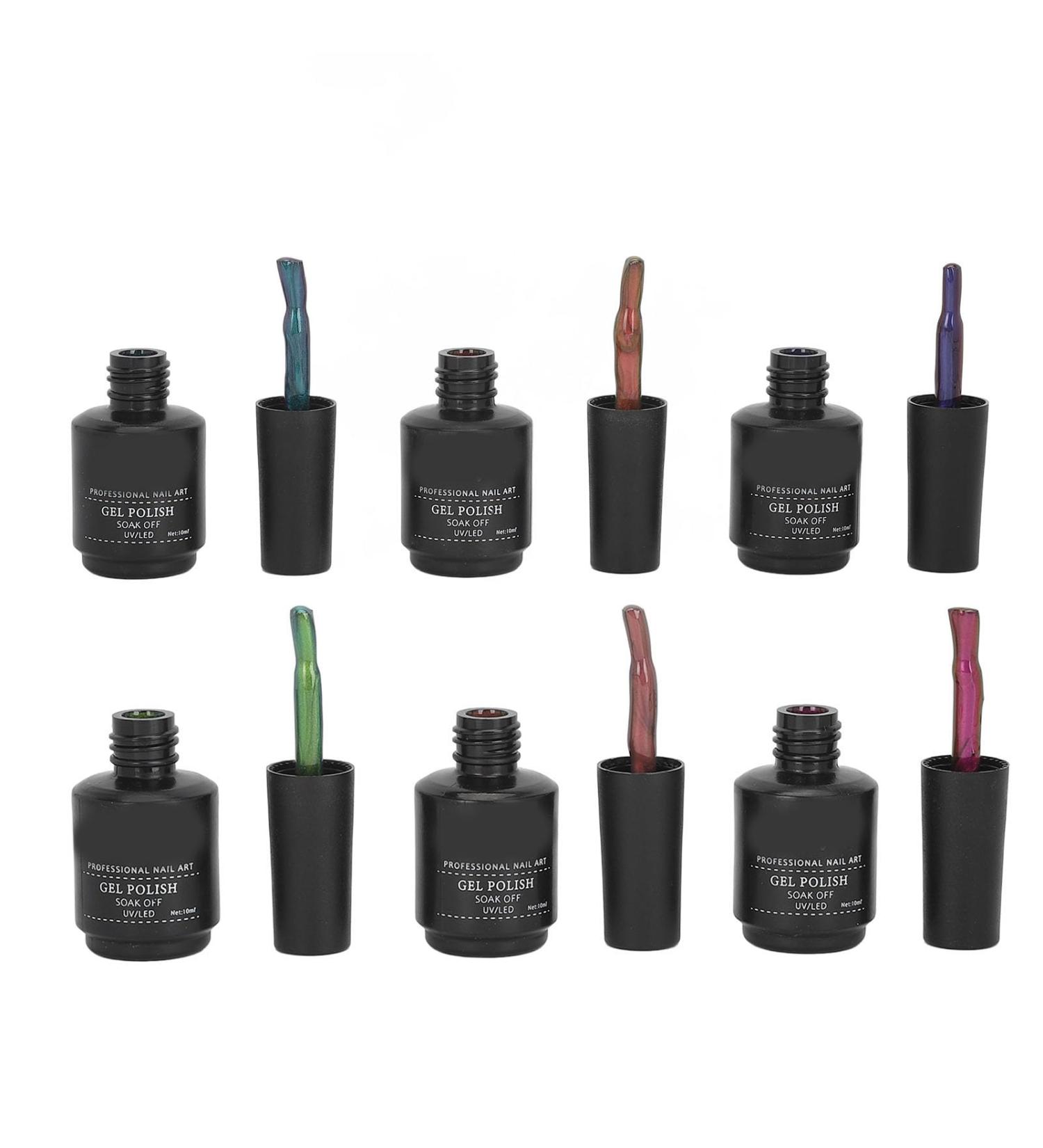 Holographic Nail Art Polish Holographic Nail Gel 6 Colors Double Gloss Effect Liquid Texture for Nail Salon - Buy Online on GoSupps.com