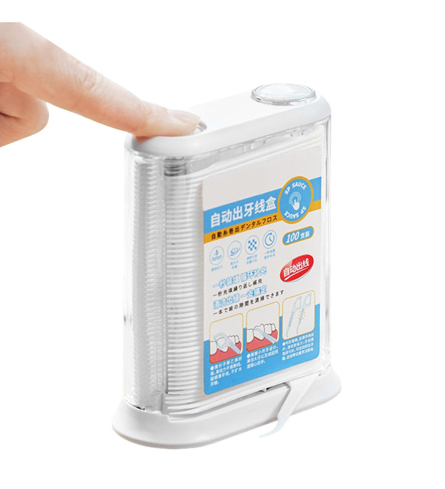 Xeihuul Portable Dental Floss Dispenser Automatic On-the-Go Tooth Flossing Refillable Transparent Case Organizer - Buy Online on GoSupps.com