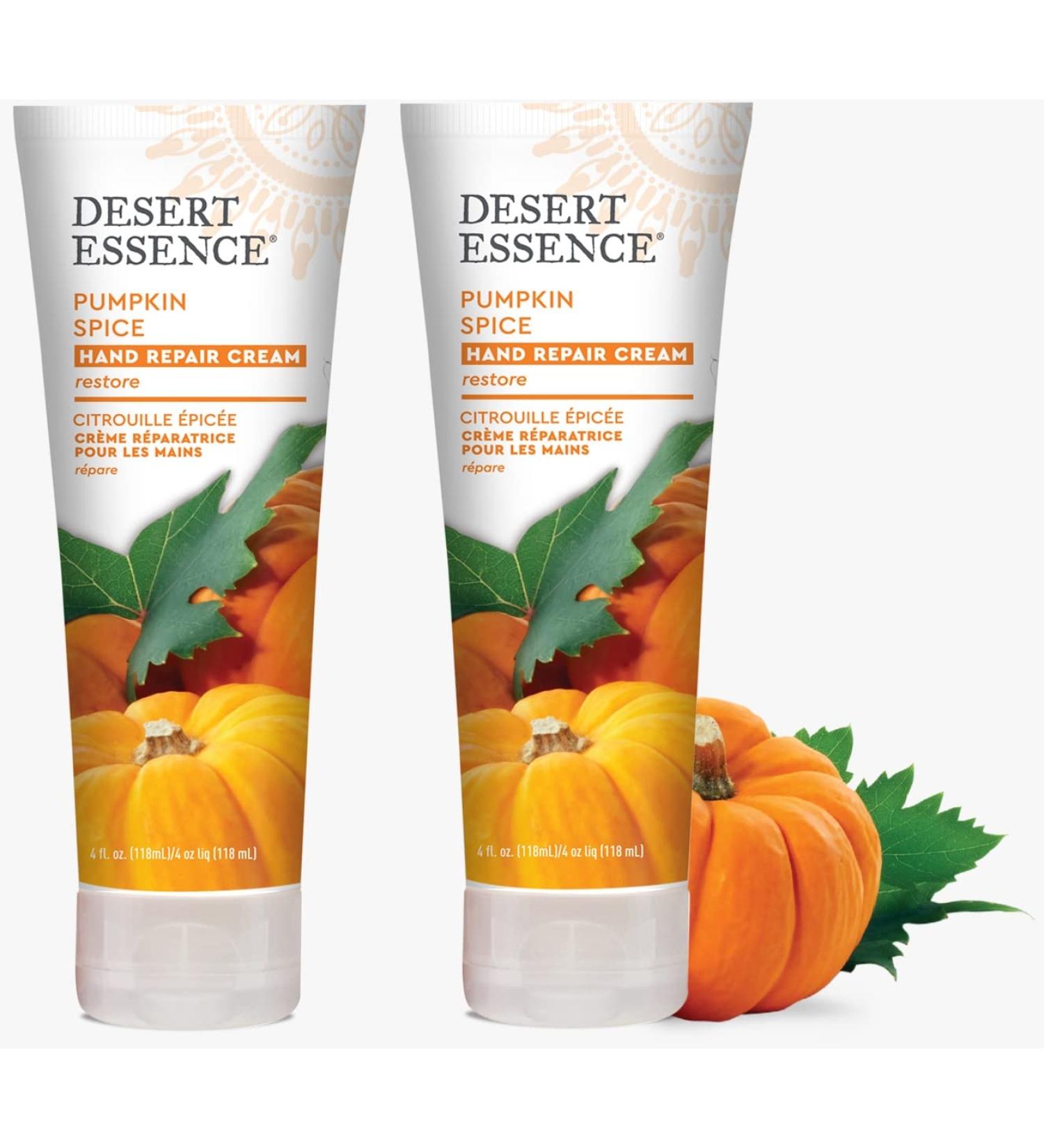 Desert Essence Repairing Hand Cream with Spicy Pumpkin - 118 mL Set of 2 | Nourishing & Hydrating | International Shipping Available - Buy Online on GoSupps.com