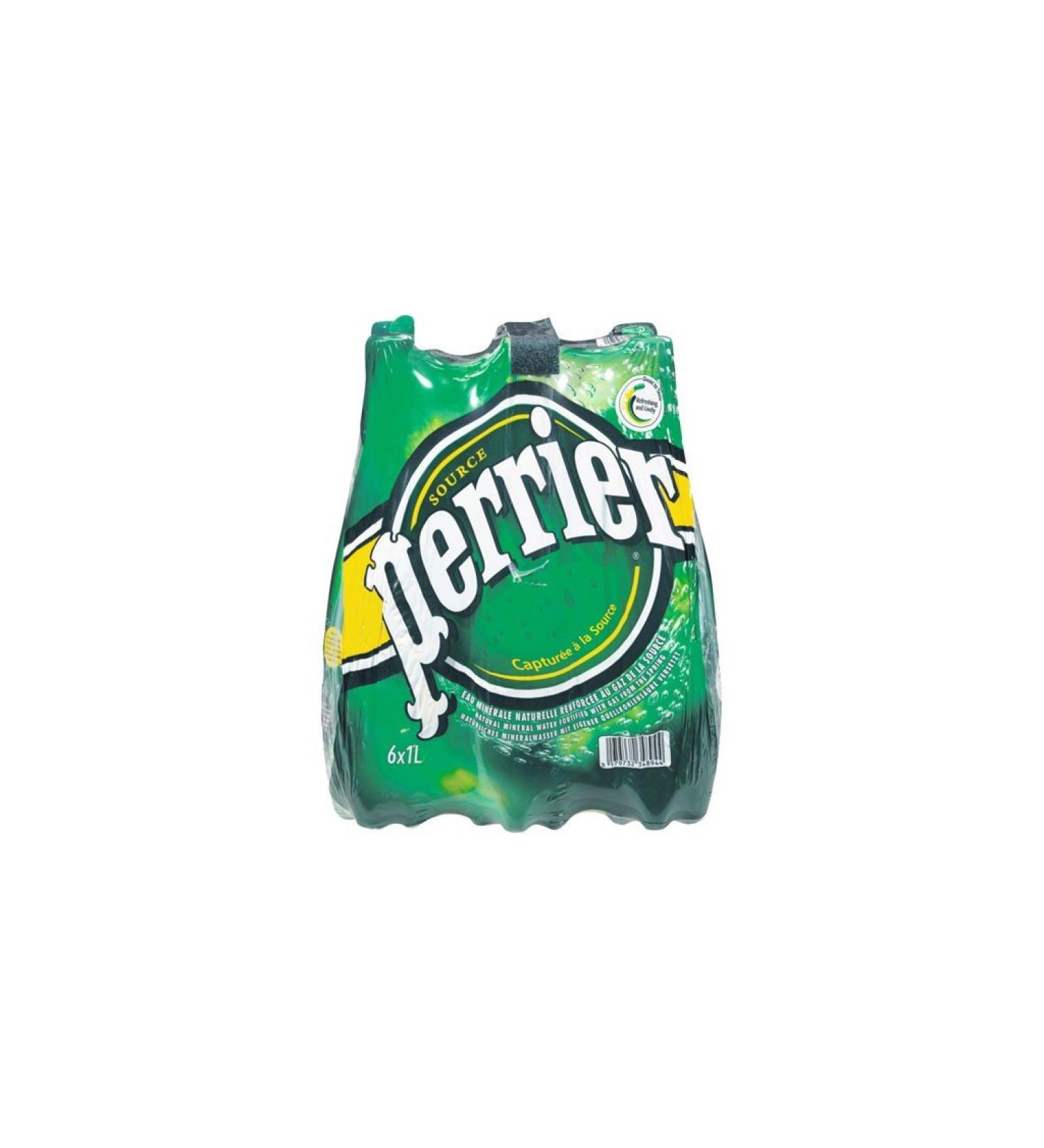 Perrier Sparkling Water, 6 x 1L