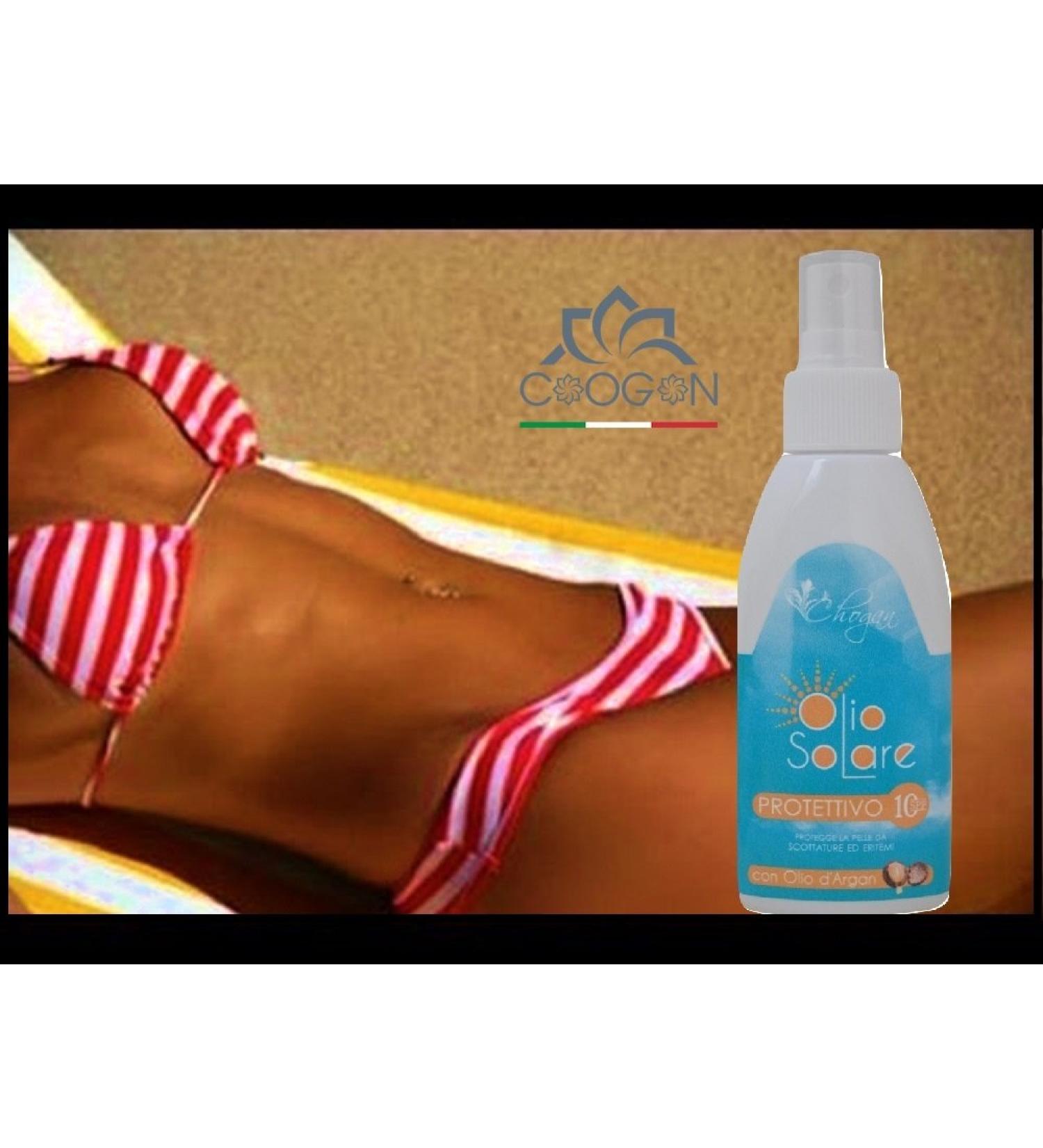 CHOGAN Protective Sun Oil SPF10 150 ml GLUTEN FREE VEGAN - Buy Online on GoSupps.com