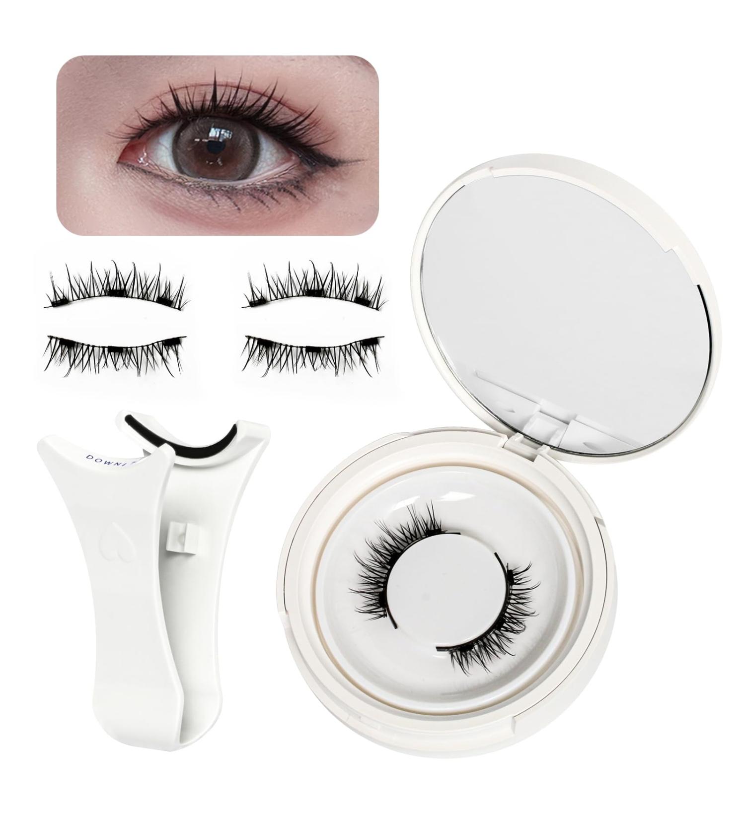 Magnetic Eyelashes Kaluofan False Eyelashes Magnetic Eyelashes with Applicator Magnetic Lashes No Glue Firmly Adheres Magnetic Eyelashes Natural Look Easy to Wear and Remove Look Attractive - Buy Online on GoSupps.com