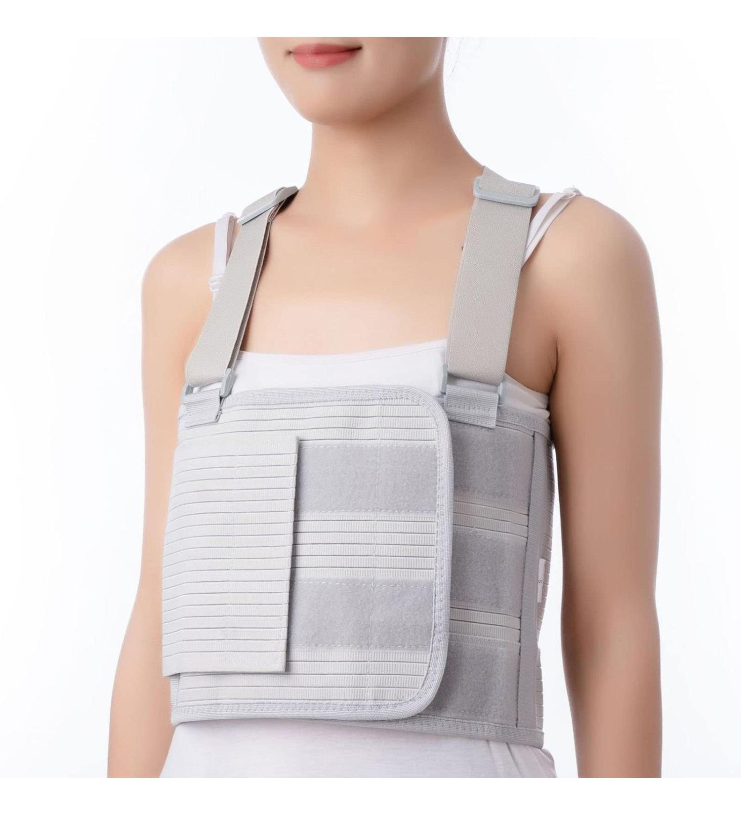 Shop Rib Corset & Elastic Sternum Support Belt - Breathable Double Support for Chest & Back Relief - Buy Online on GoSupps.com