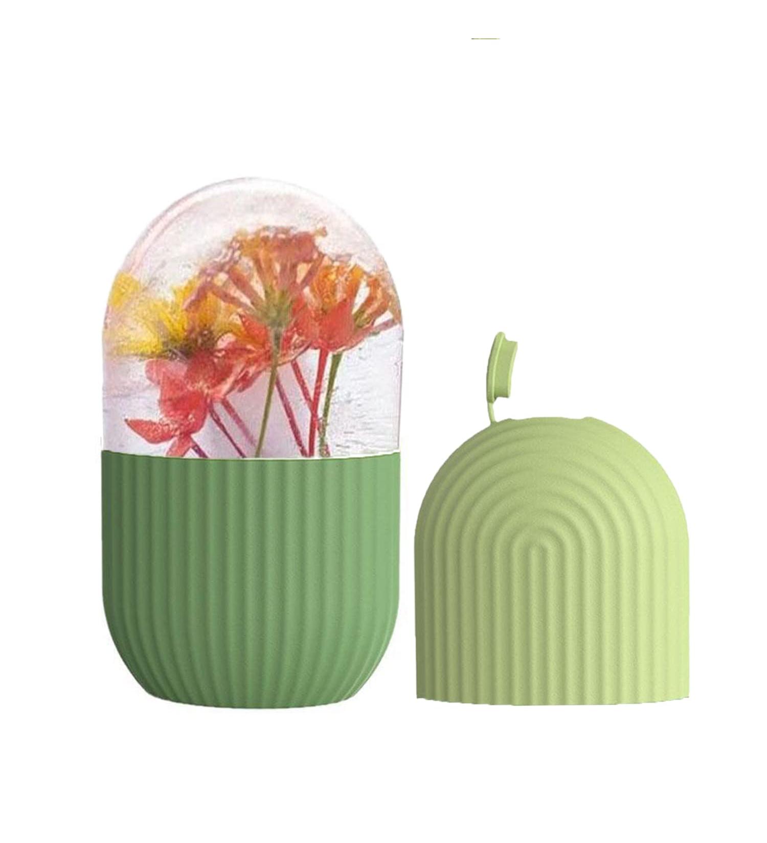 Ice Roller for Face and Eyes Gua Sha Massage Face Roller Ice Mould Reusable Facial Beauty Ice Roller Skin Care Tools for Brighten Skin Eye Puffiness Treatment (Green) - Buy Online on GoSupps.com