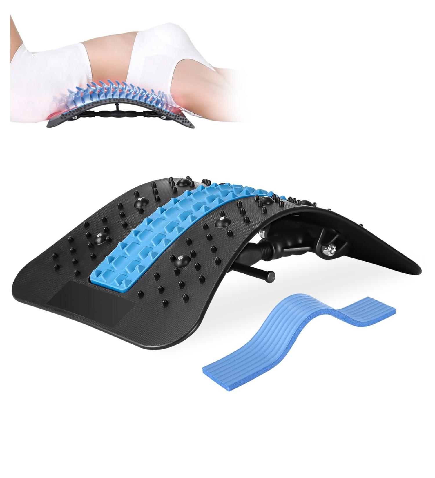 Kureny Back Extensor & Massage Device | Lumbar Spine Pain Relief & Relaxation | All Ages Shoulder Strap - Buy Online on GoSupps.com