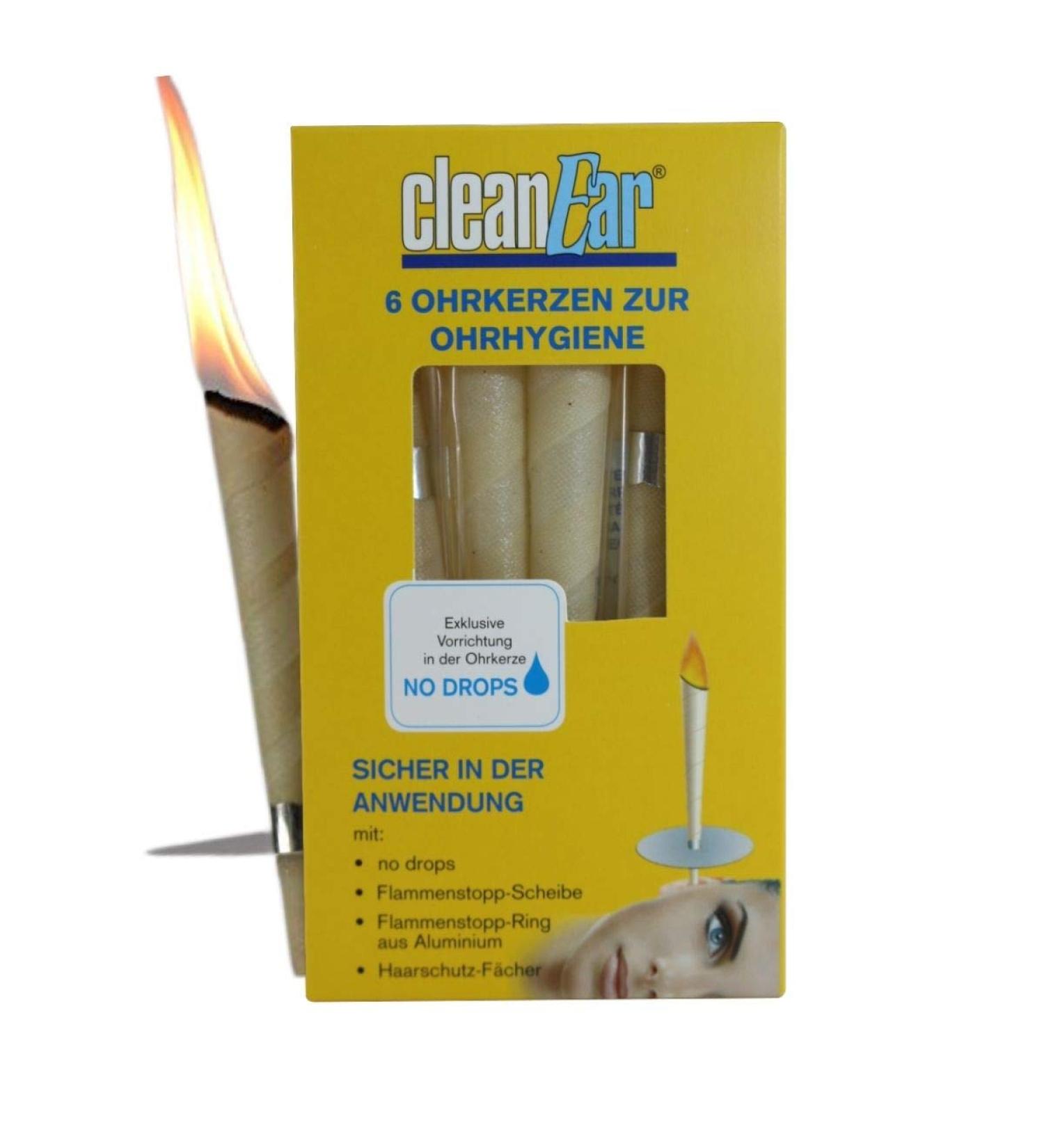 CleanEar Ear Candles - Pack of 6 Wellness Candles for Relaxation with Filter - Natural Ear Wax Removal - Buy Online on GoSupps.com