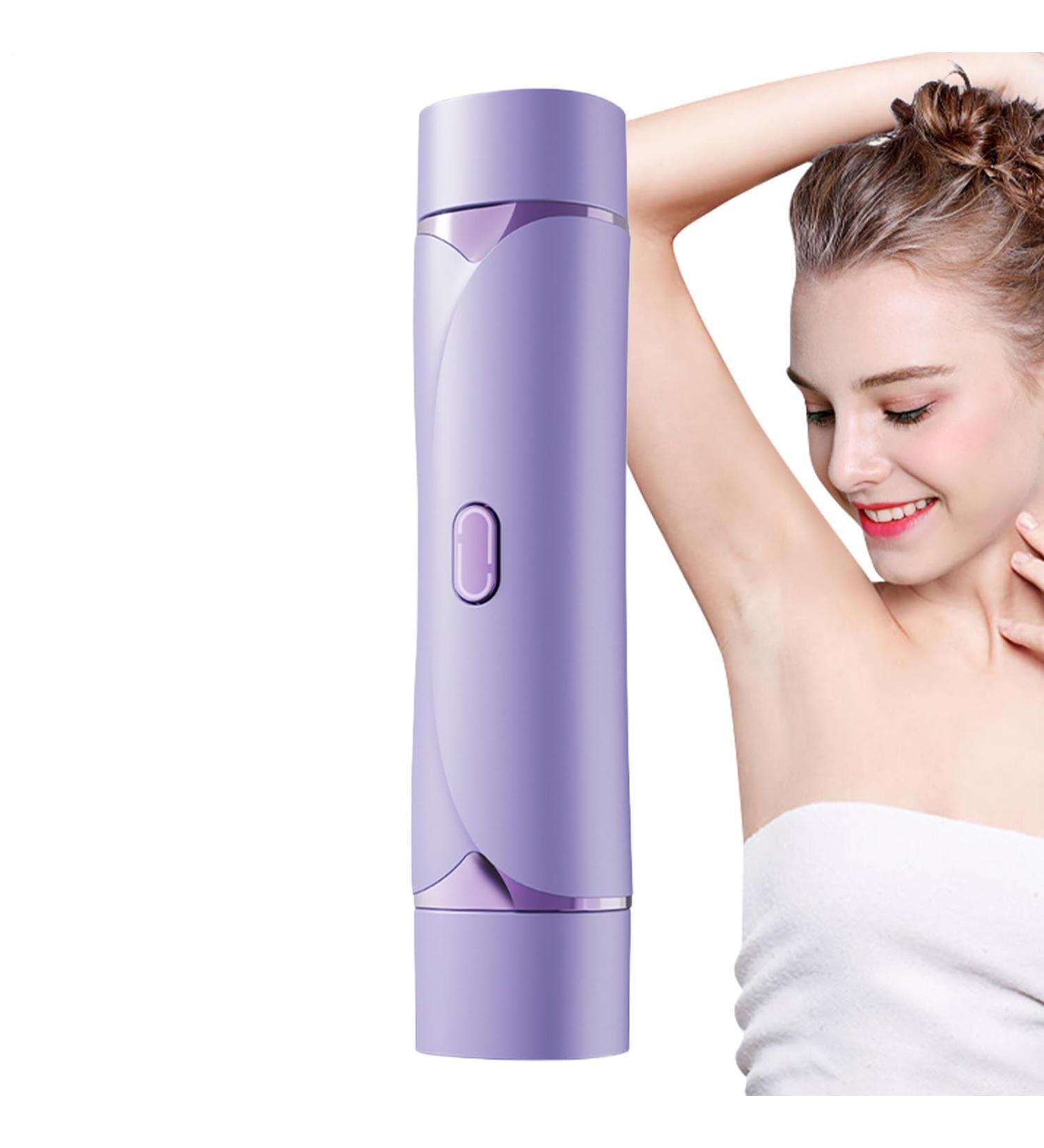 Bikini Shaver Bikini Shaver Cordless Double Head Shaver Facial Hair Remover for Face Lips Chin Armpit Leg Personal Groomer Lilac - Buy Online on GoSupps.com