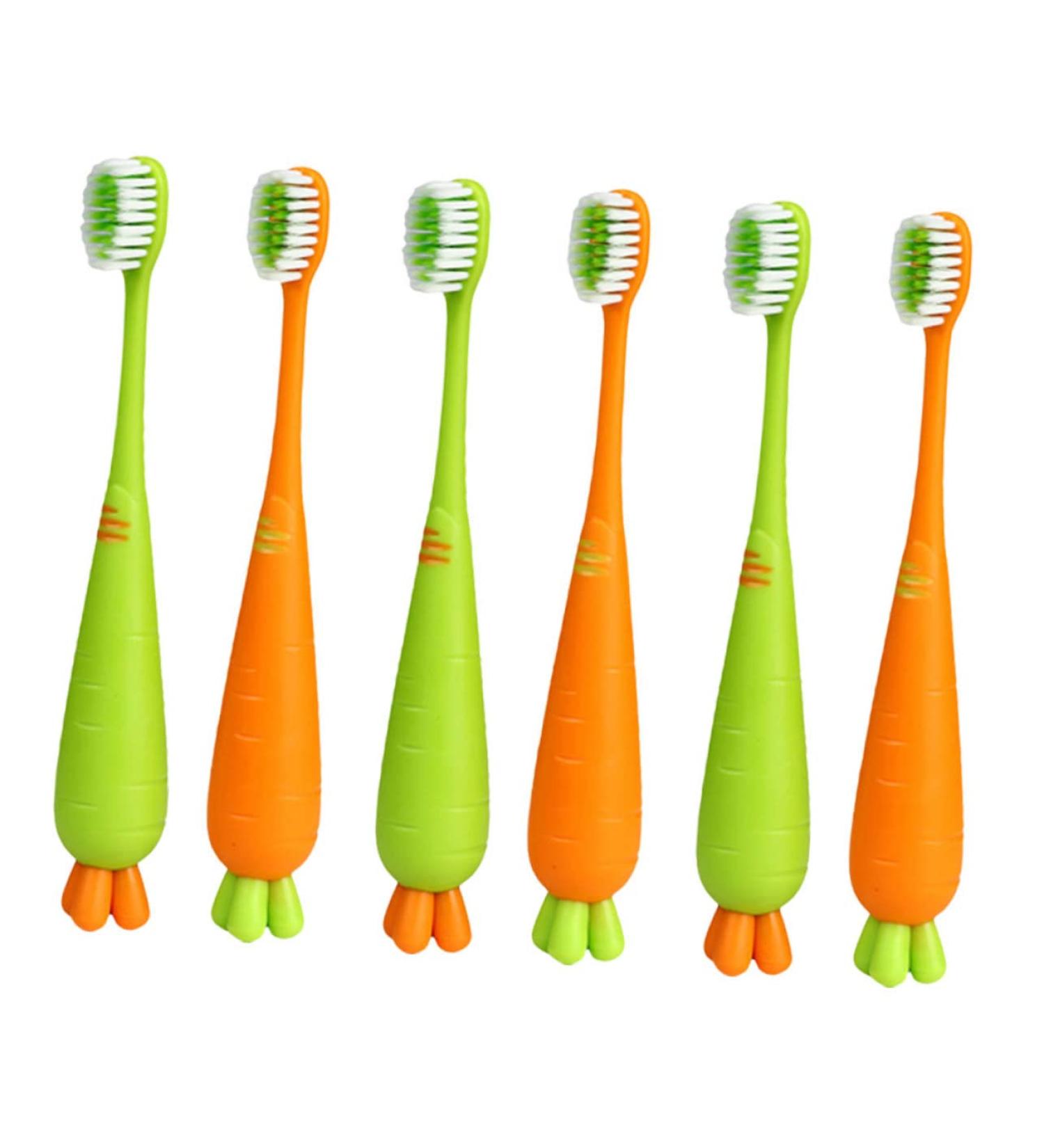 Gleavi 6th Carrot Manual Toothbrush for Kids - Fun Character Design for Toddlers & Babies Ideal for Pets - Buy in Bulk! - Buy Online on GoSupps.com