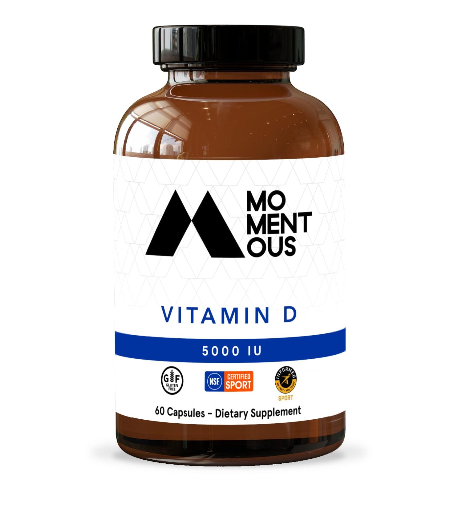Momentous Vitamin D Supplement Capsules 60 Servings