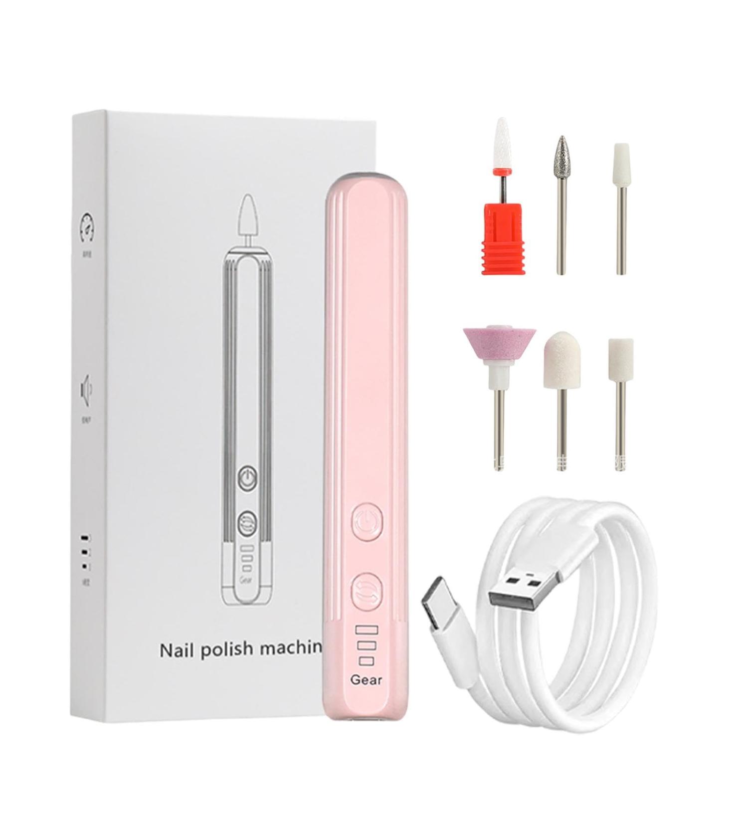 Evember Electric Filer for Nail Electric Nail File Set | Compact Portable Design Electric Filer Hand Foot Care Tool for Nail Grind Sakura Pink English Version  - Buy Online on GoSupps.com