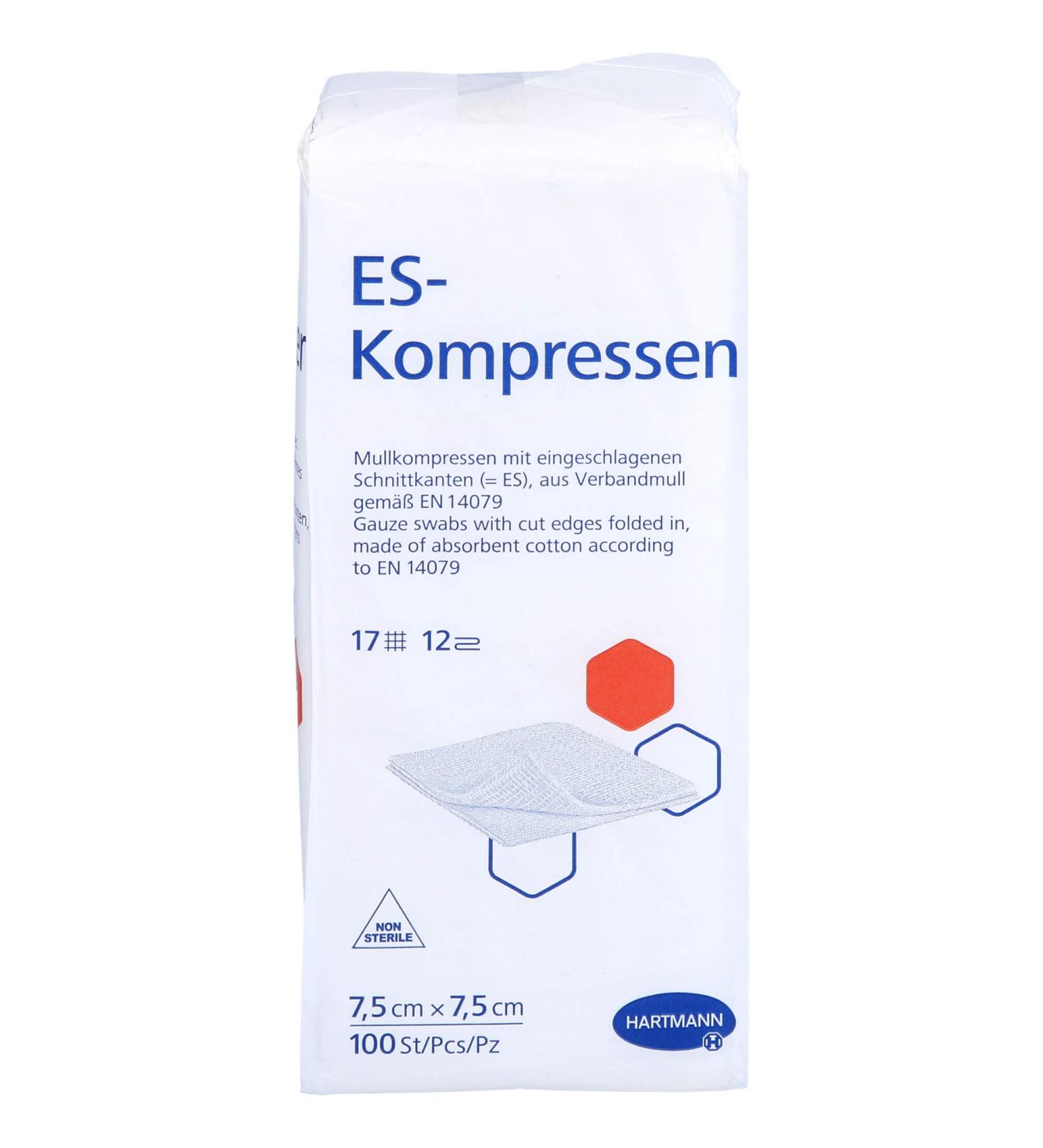 Buy ES 7.5x7.5 cm Non-Sterile 12-Ply Compresses | International Shipping Available - Buy Online on GoSupps.com
