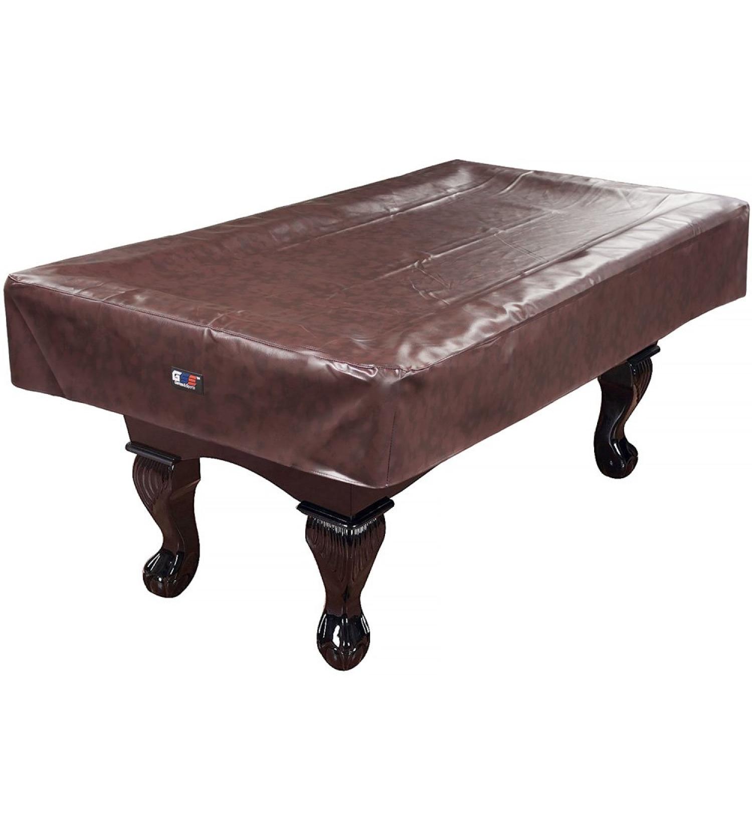 Premium 7ft Brown Leatherette Pool Table Cover - Waterproof & Tearproof - Buy Online on GoSupps.com