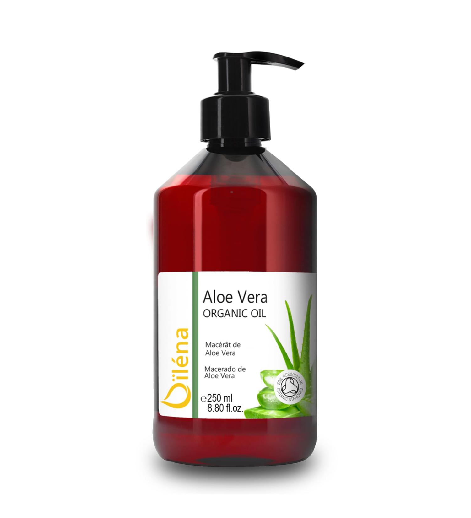 Pure Aloe Vera Macerated Oil - Natural Body Face & Hair Moisturizer - 250 ml for Massage & Hydration - Buy Online on GoSupps.com