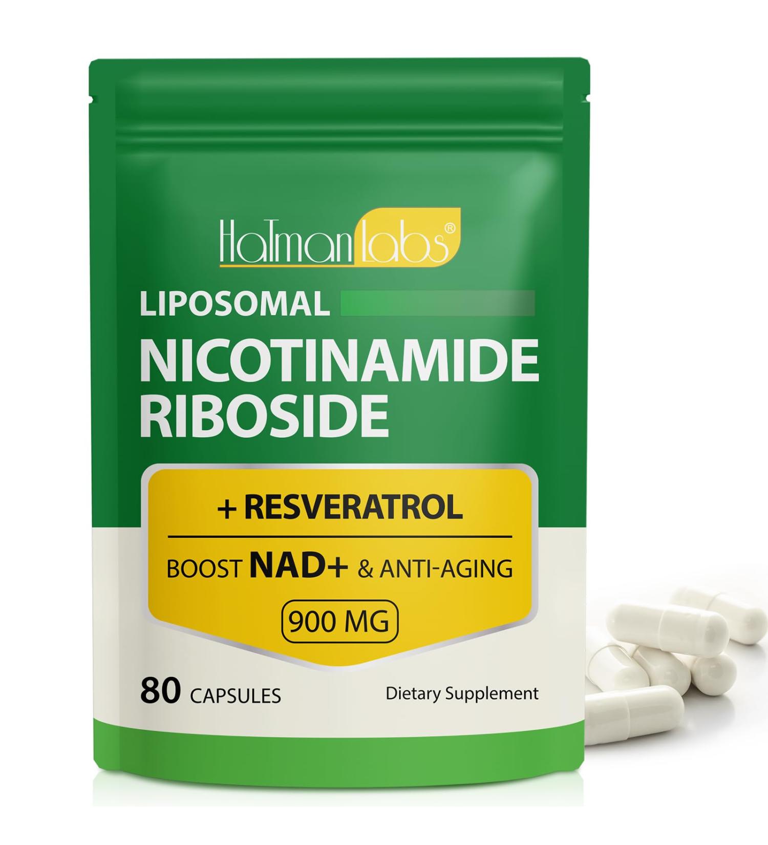 NAD Supplement - Liposomal Nicotinamide Riboside 900mg Resveratrol Quercetin - High Purity NAD Supplement for Energy Support Cellular Health Stamina & Healthy Aging - Ultra Strength 80 Capsules 80 Count (Pack of 1) - Buy Online on GoSupps.com