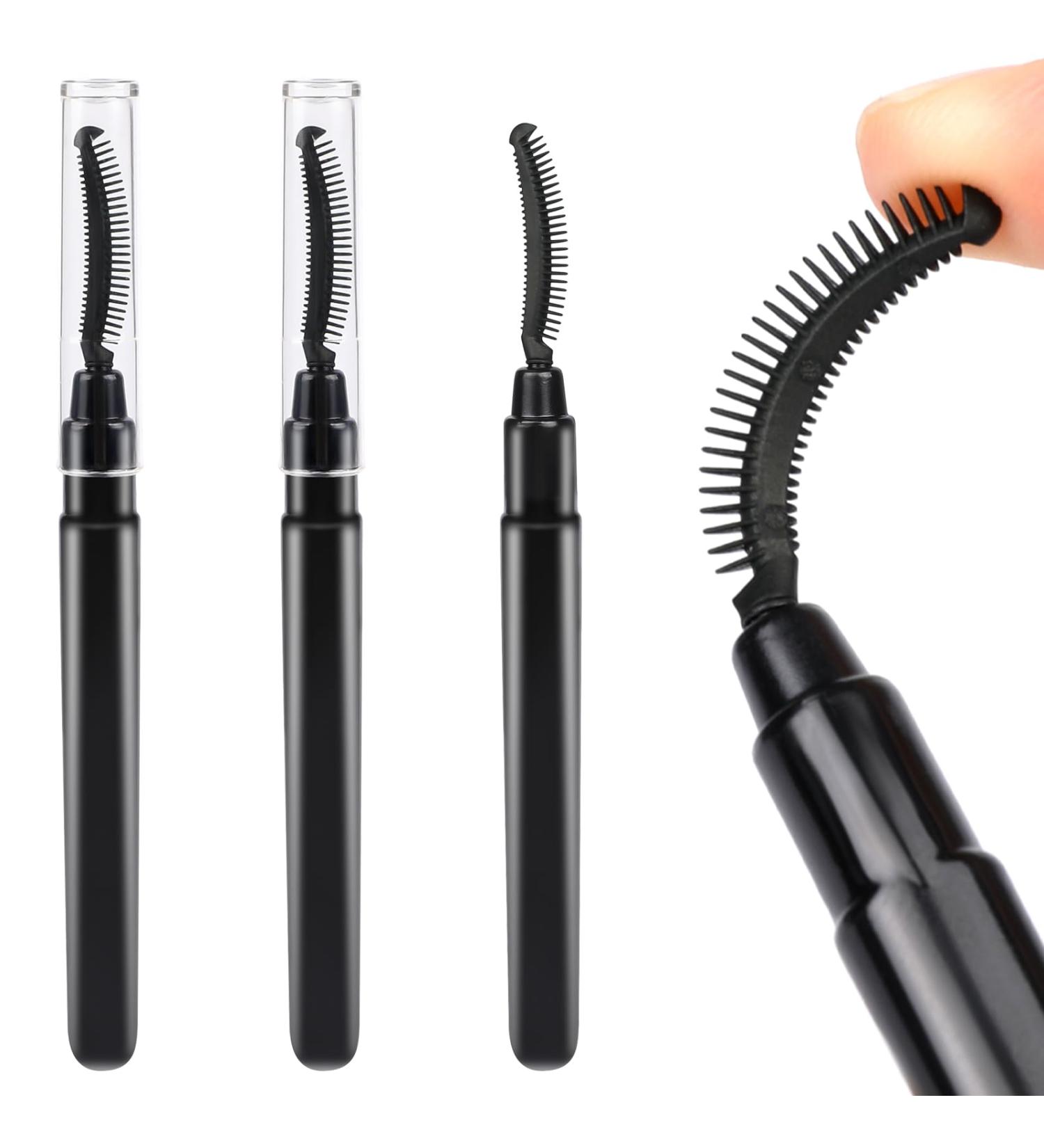 3 Pieces Eyelash Comb Mascara Bars Eyelash Separator Brush Eyelash Definer with Dust Cover Black Eyebrow Brush and Eyelash Separation Tool for Separating Eyelashes - Buy Online on GoSupps.com