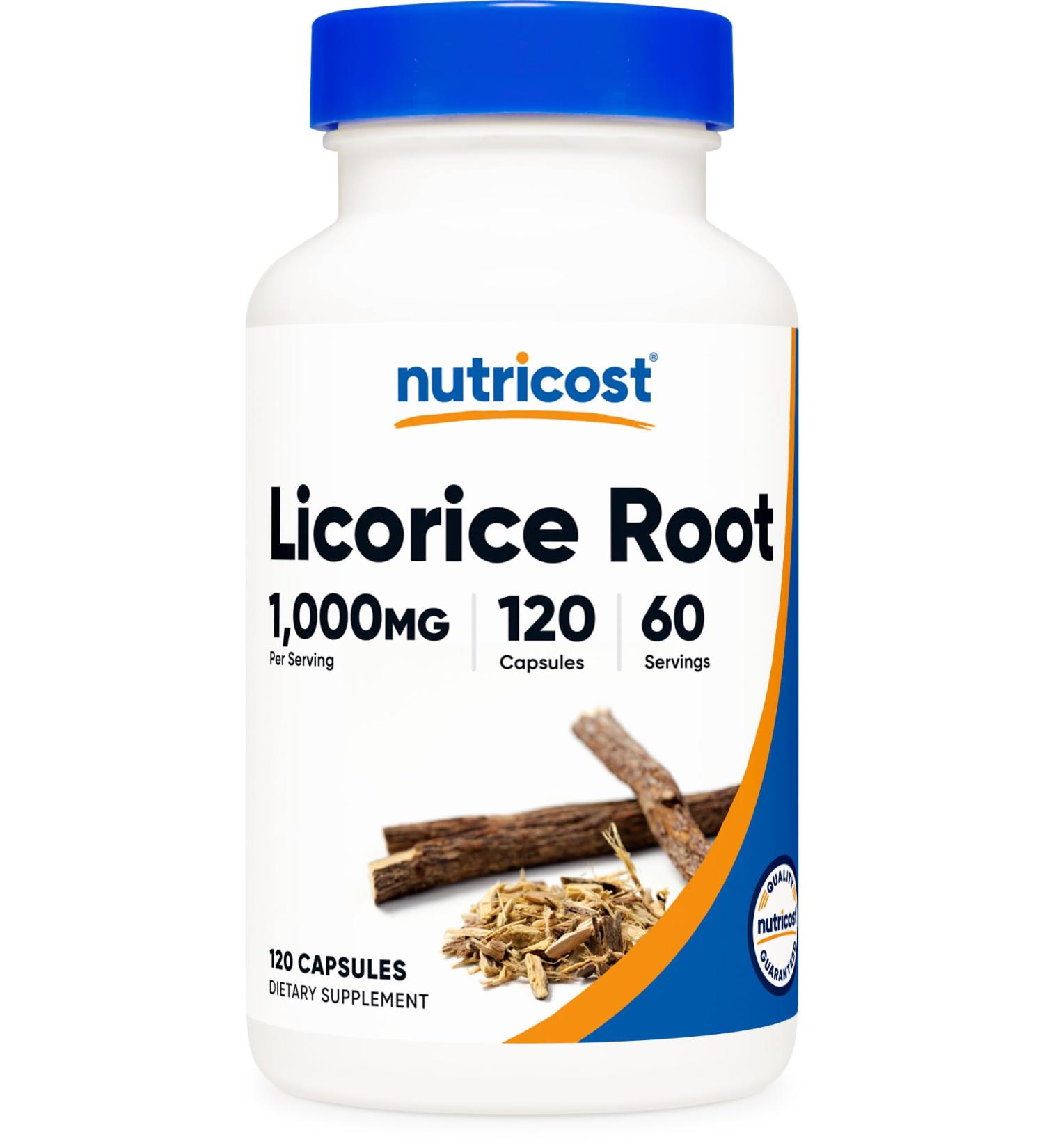 Nutricost Licorice Root 500mg 120 Capsules - Non-GMO Gluten Free - Buy Online on GoSupps.com