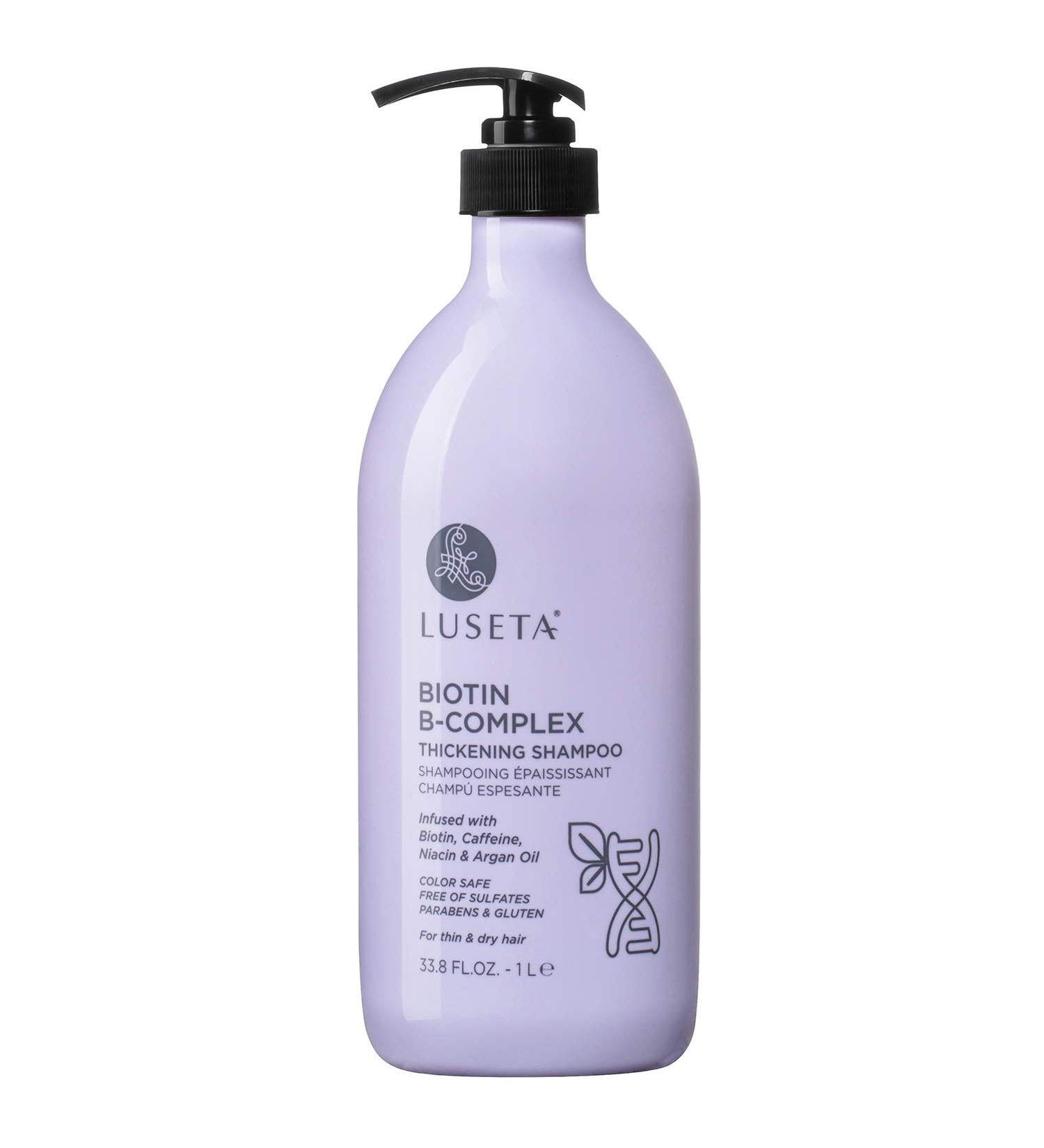Luseta Biotin B-Complex Thickening Shampoo | Hair Growth Treatment with Caffeine & Argan Oil | For All Hair Types | 33.8oz - Buy Online on GoSupps.com