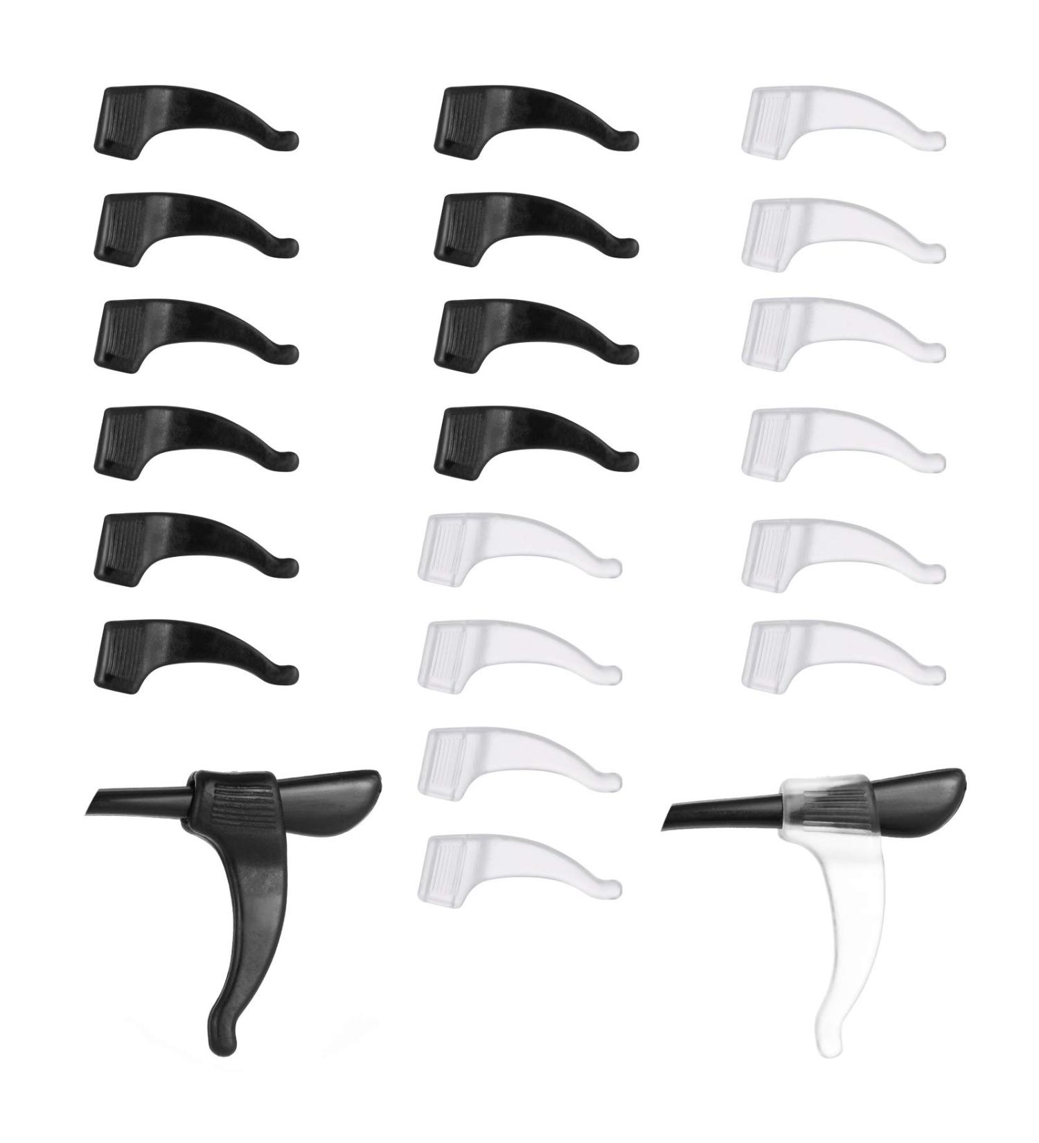 Fuyamp Anti-Slip Glasses Ear Grip Hooks 10 Pairs Silicone Eyeglasses Retainers Glasses Temple Holder Protectors for Eyeglasses Sunglasses Black+white - Buy Online on GoSupps.com
