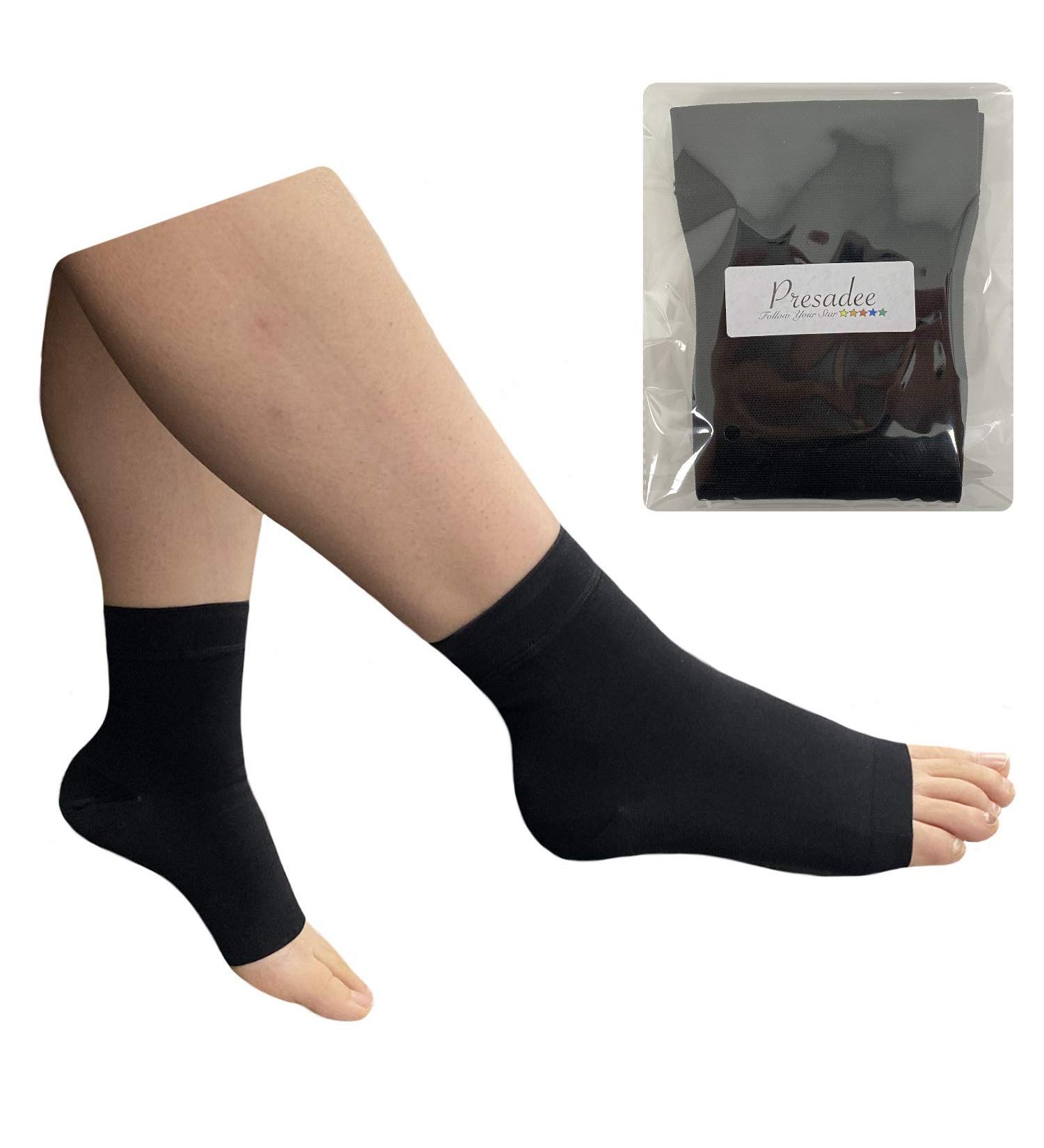 Buy Ankle Compression Sleeve 20-30 mmHg - Open Toe Black L/XL for Swelling & Circulation - Buy Online on GoSupps.com