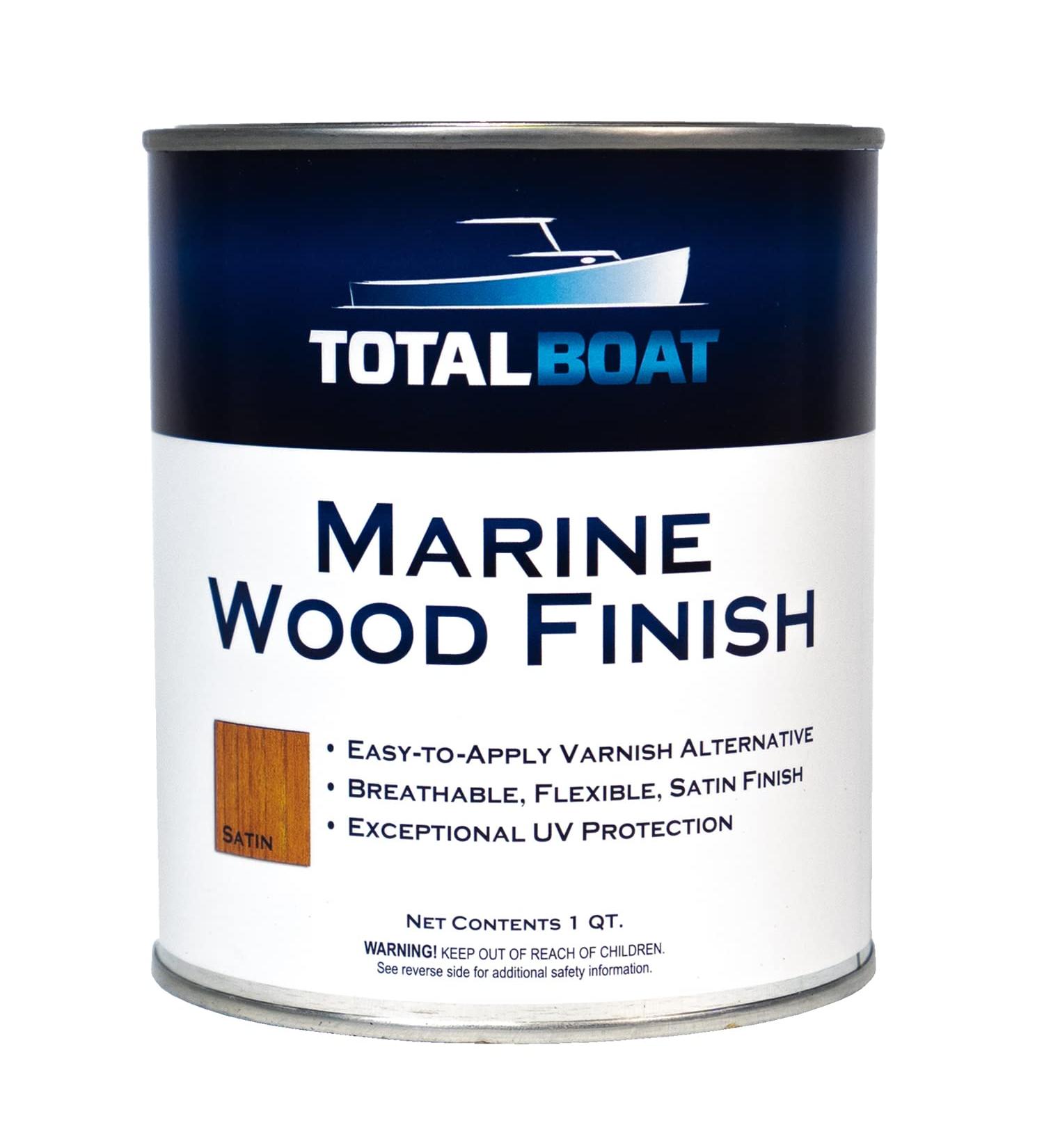 TotalBoat Marine Wood Finish - Ideal for Boats, Home and Outdoor Teak Furniture Satin