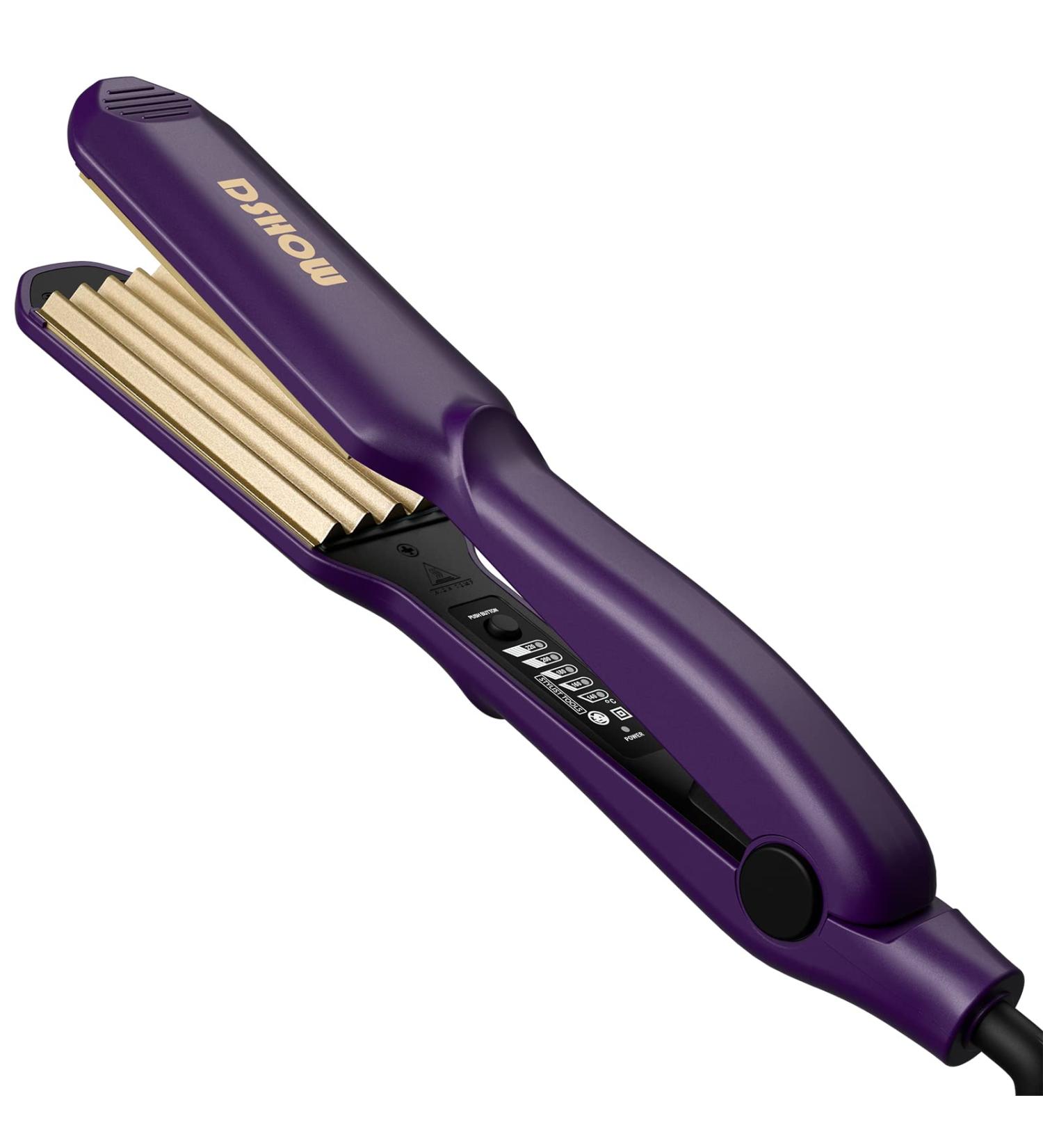 DSHOW Hair Waver Volumizing Crimper | Titanium Ceramic Plates | Purple - Buy Online on GoSupps.com