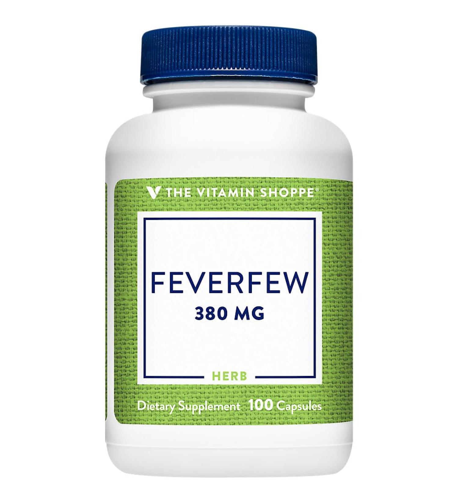 The Vitamin Shoppe Feverfew 380MG A Traditional Herb Once Daily (100 Capsules) - Buy Online on GoSupps.com