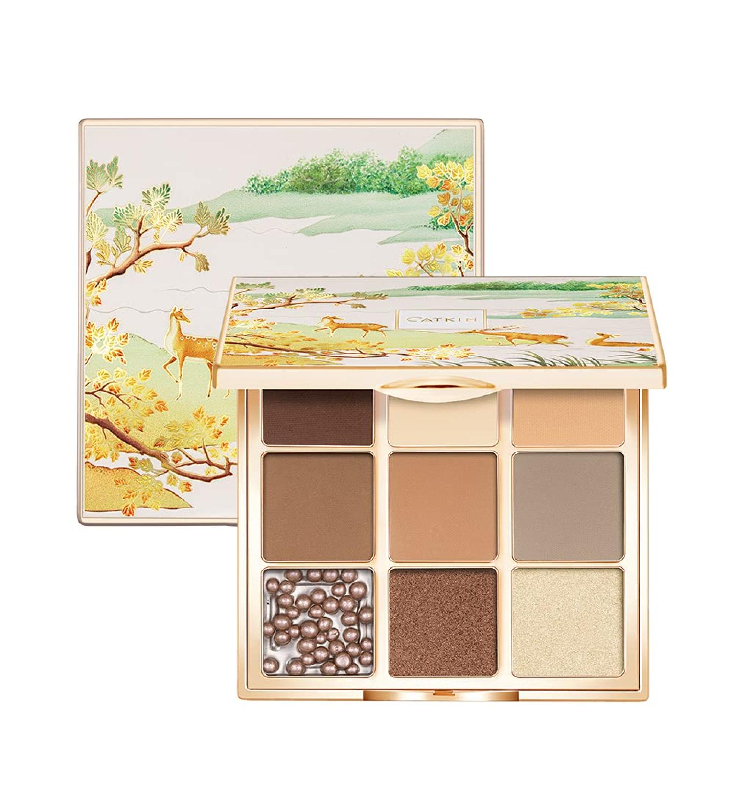 COLORITE CATKIN 9colour Eyeshadow Palette Professional Eyeshadow Palette Highly Pigmented Matte Eyeshadow Palette Eyewear Water Resistant for Daily Makeup 144g C15 Forest - Buy Online on GoSupps.com