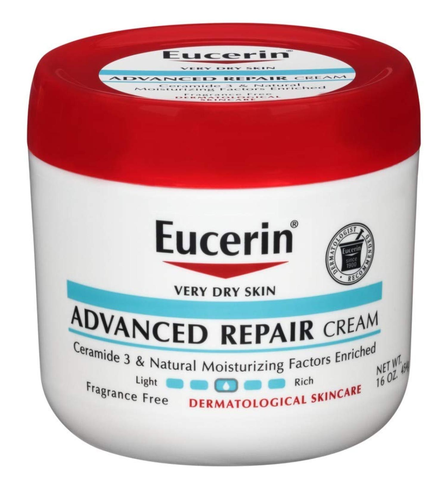 Eucerin Creme Advanced Repair 16 Ounce Jar (473ml) (6 Pack)