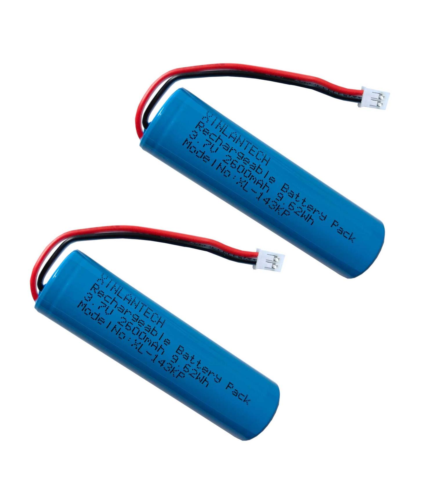2600mAh Rechargeable Li-ion Battery for Croove B0143KH9KG Voice Amplifier - 2 Pack with JST 2.0-2Pin Plug - International Shipping Available - Buy Online on GoSupps.com