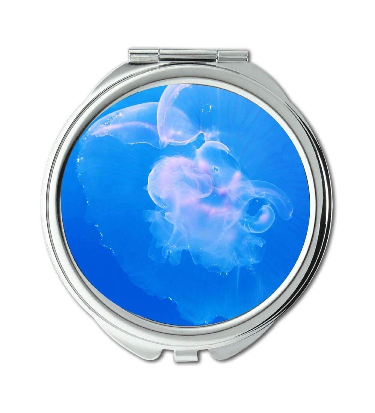 Mirror Compact Mirror blue gelatinous jellyfish pocket mirror portable mirror - Buy Online on GoSupps.com