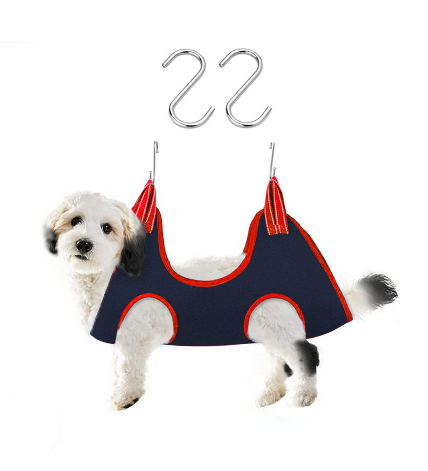 LuckyOpt Dog Grooming Hammock Harness with S Hooks | Pet Sling for Cats & Dogs | Teeth Cleaning, Shower, Nail Clipping | Small & Medium Breed | Size Small - Buy Online on GoSupps.com