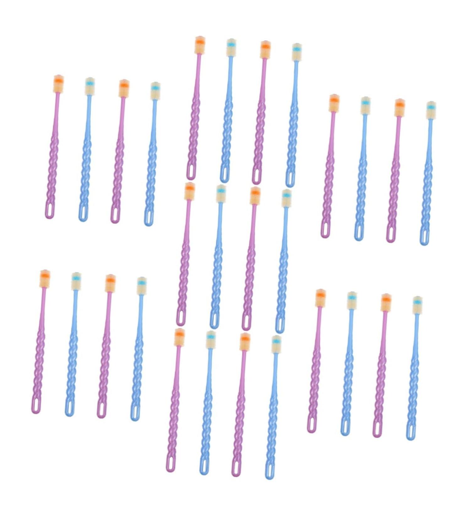 TOVINANNA 28 Pack Soft Children's Toothbrushes with Dental Floss | Toddler & Kids Oral Care Perfect for Girls - Buy Online on GoSupps.com