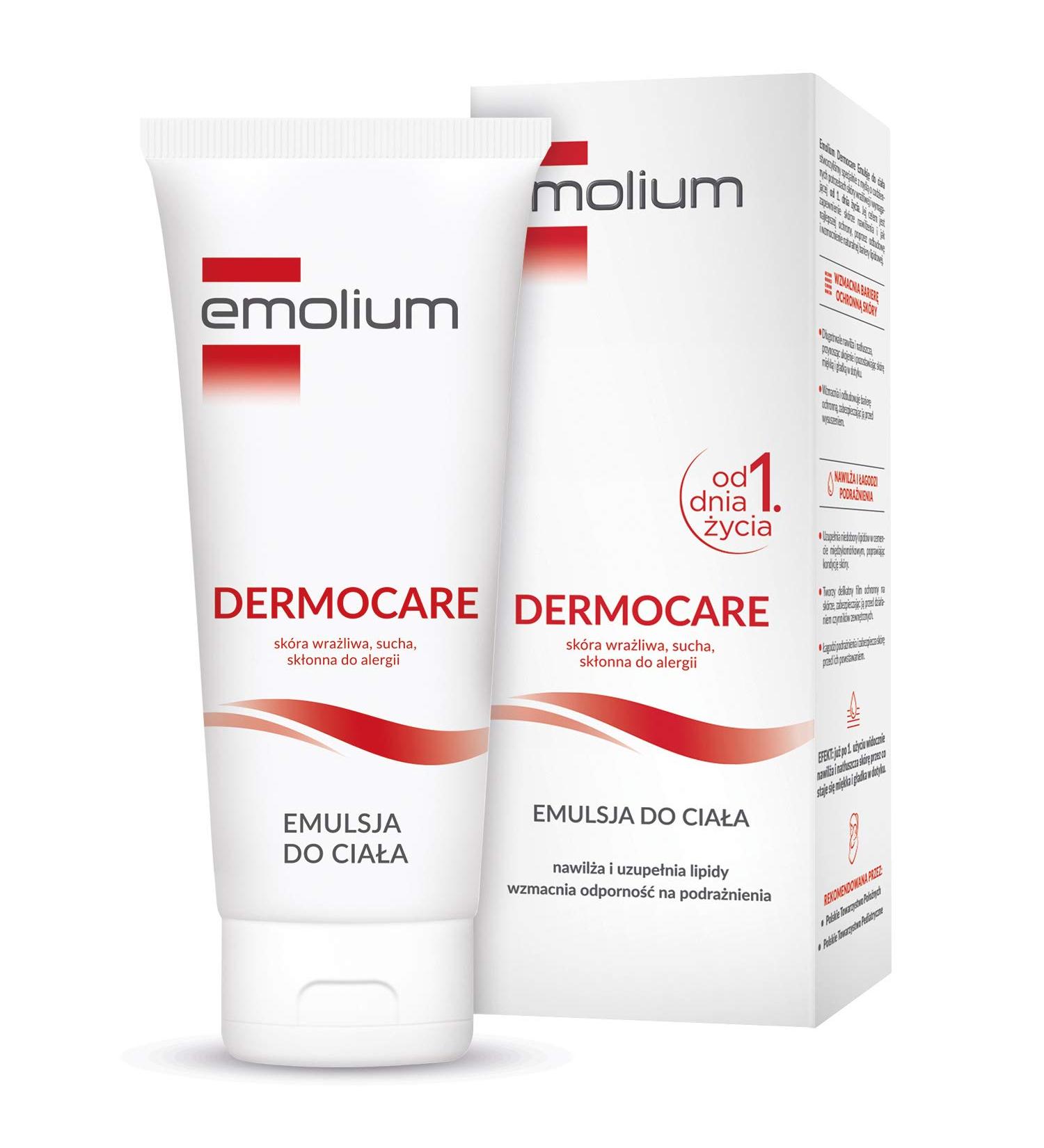 Emolium Dermocare Body Emulsion 200ml - Allergy-Free Moisturizer for Dry Sensitive Skin | Ideal from Day 1 | International Shipping - Buy Online on GoSupps.com