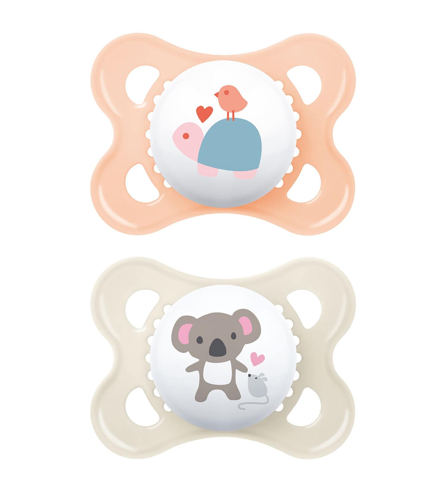 MAM Schnuller Original S158 2 Pack Silicone Pacifier with Automatic Sterilization Box for 0+ Months Ultra Soft & Safe - Buy Online on GoSupps.com