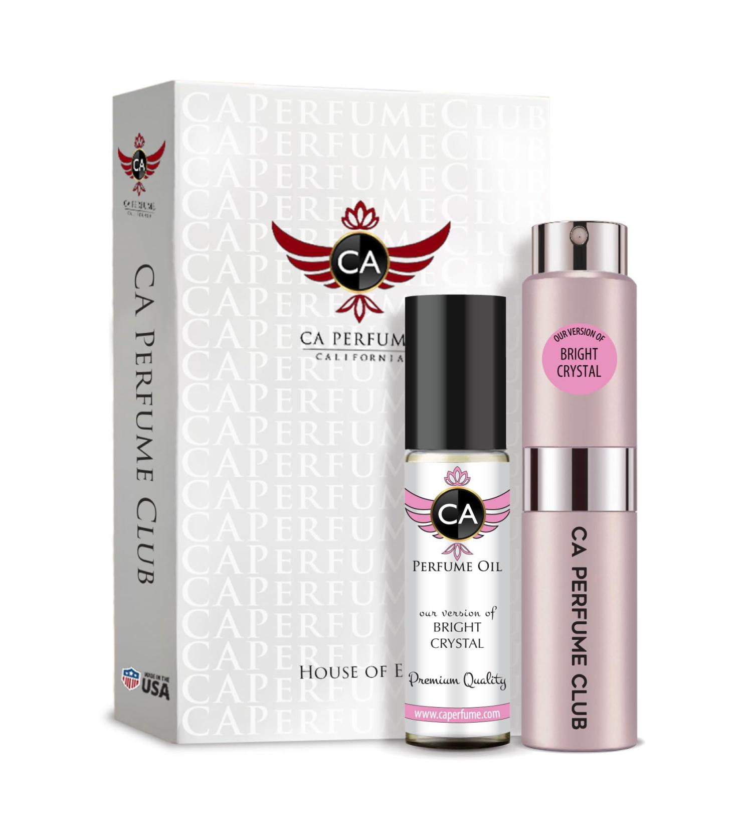 CA Perfume Duo Impression of Bright Crystal For Women Eau de Parfum Refillable Atomizer Sprayer + Fragrance Body Oil Travel Size Roll-On 0.27 Fl Oz+0.33 Fl Oz - Buy Online on GoSupps.com