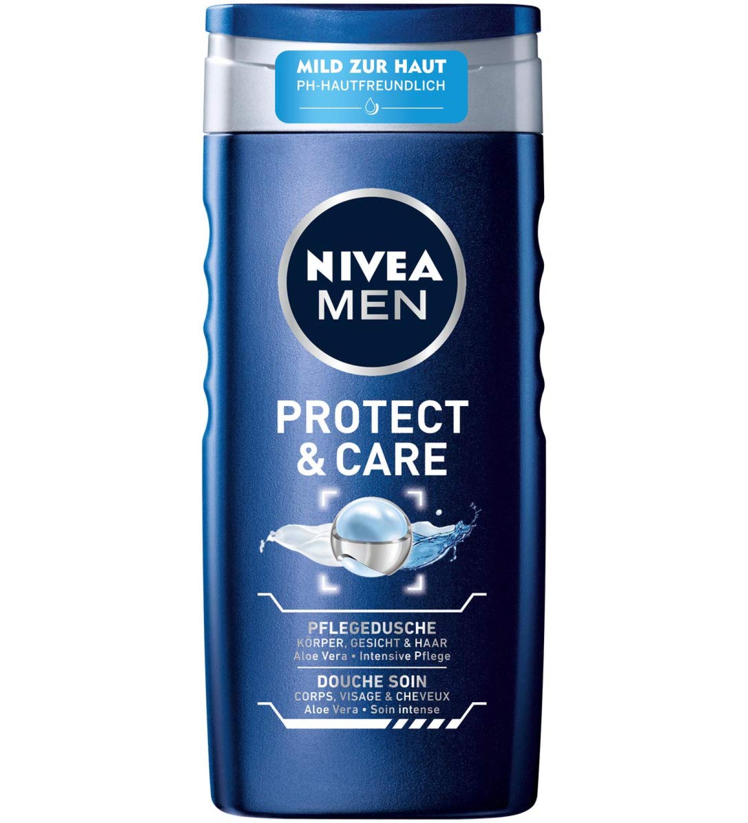 Beiersdorf Nivea Men Protect & Care Caring Shower Gel 250ml - Buy Online on GoSupps.com