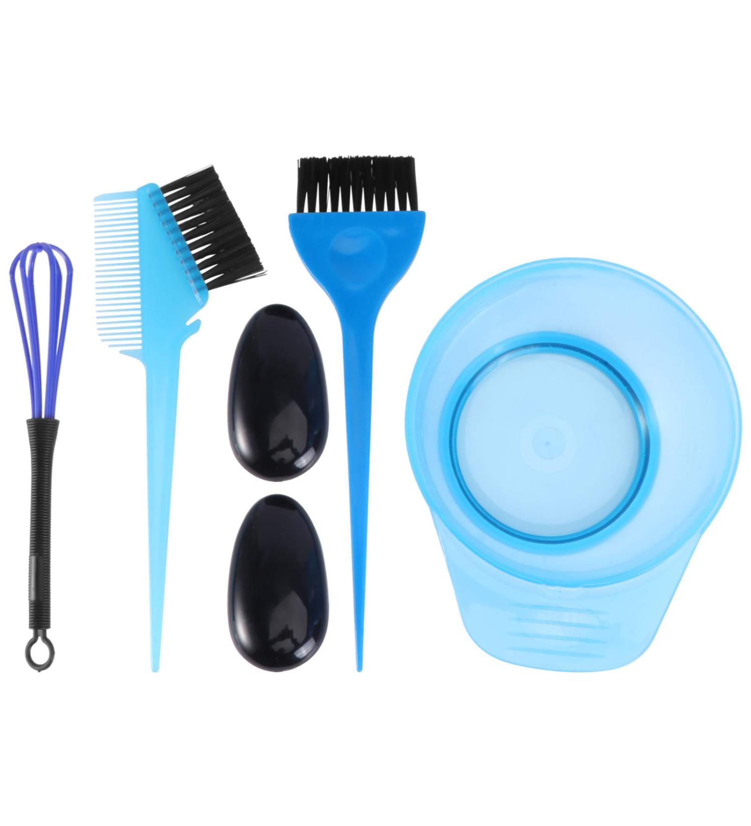 5pcs Hair Dye Color Brush Kit with Blending Brushes, Ear Covers - DIY Dyeing Tool Set for Hair Coloring and Highlights - Buy Online on GoSupps.com