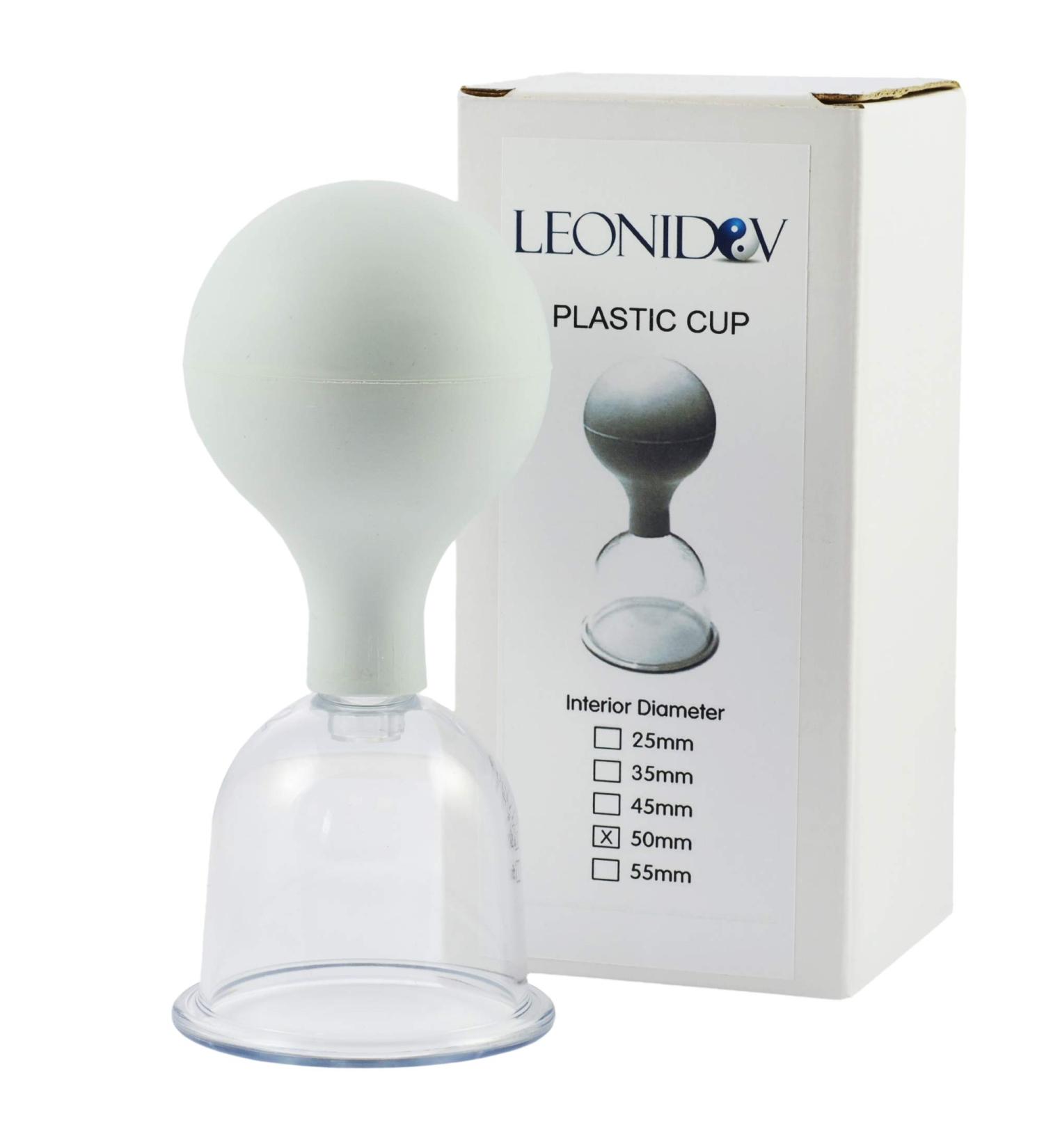 Leonidov cupping head with rubber ball for massage 50 mm - High-quality suction cup for cupping massage